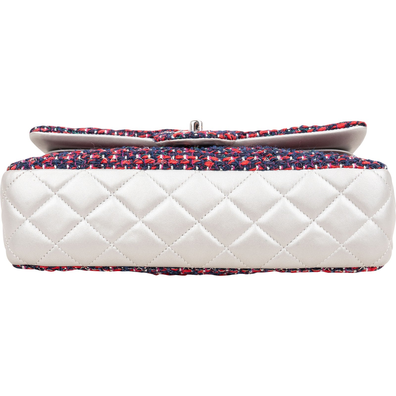 Chanel Quilted Multicolor Tweed and Lambskin Medium Double Flap Shoulder Bag