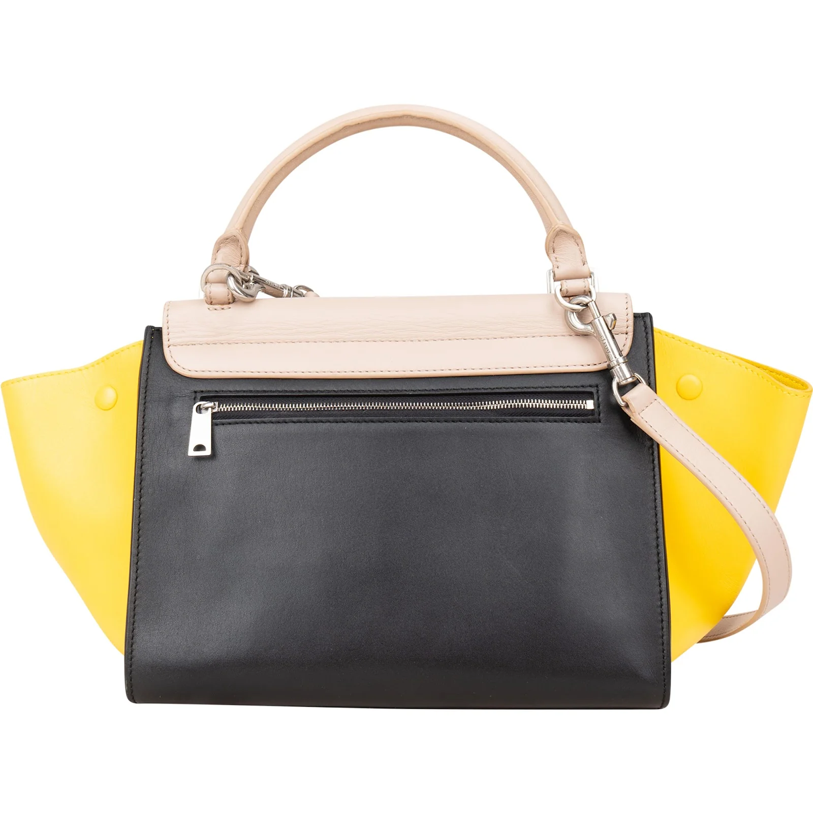 Céline Tricolor Leather Trapeze Handbag