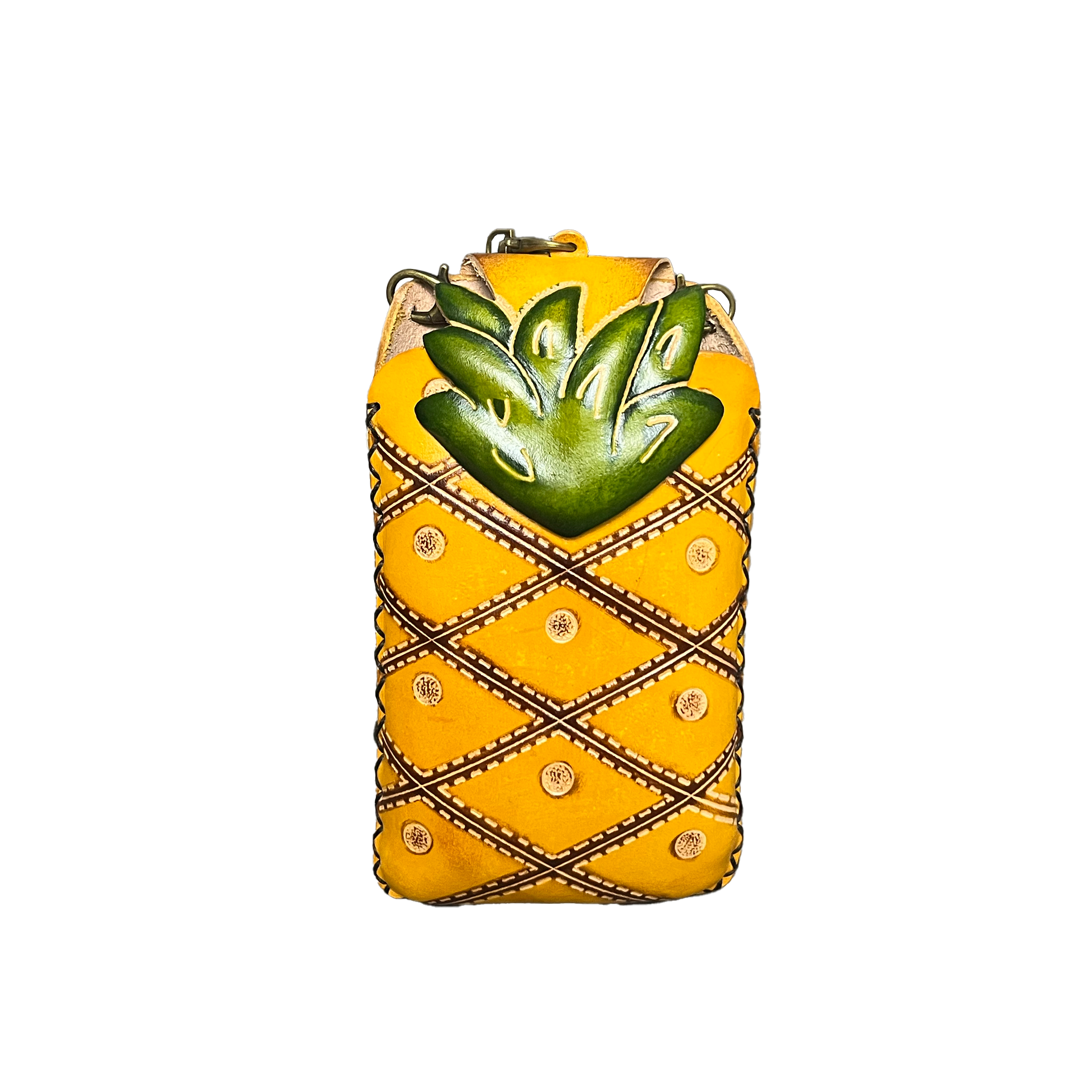 Handyhülle Leder Ananas