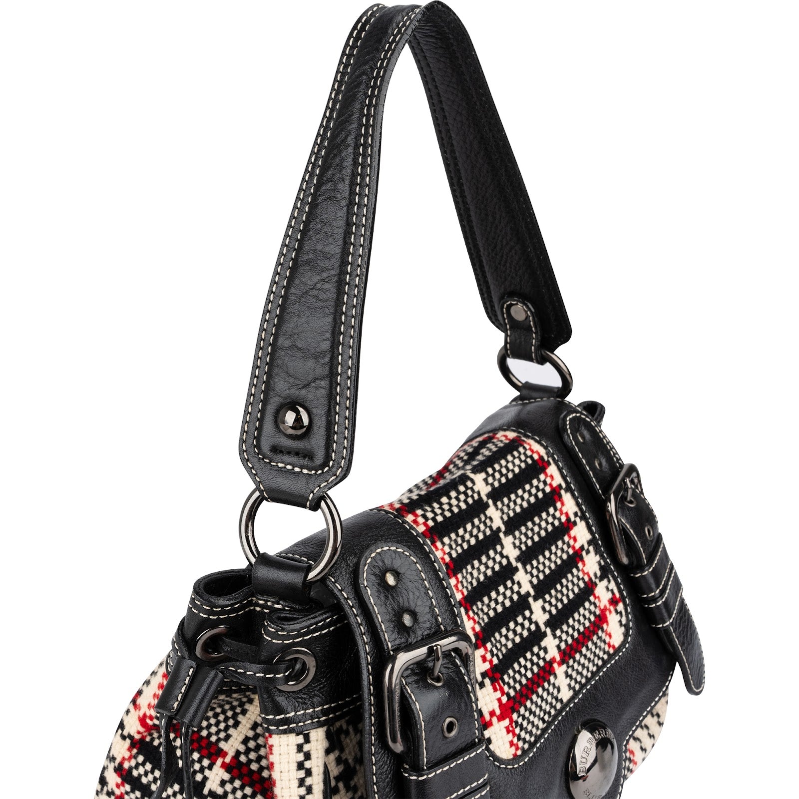 Burberry - Monogram Drawstring Shoulder Bag