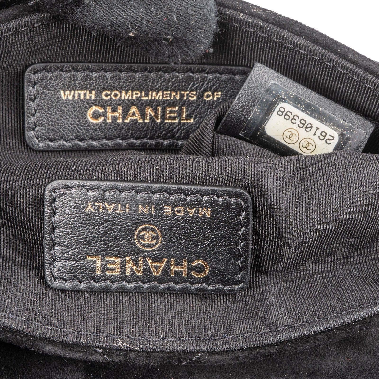 Chanel - Suede Quilted Chevron Button Envelope Pouch