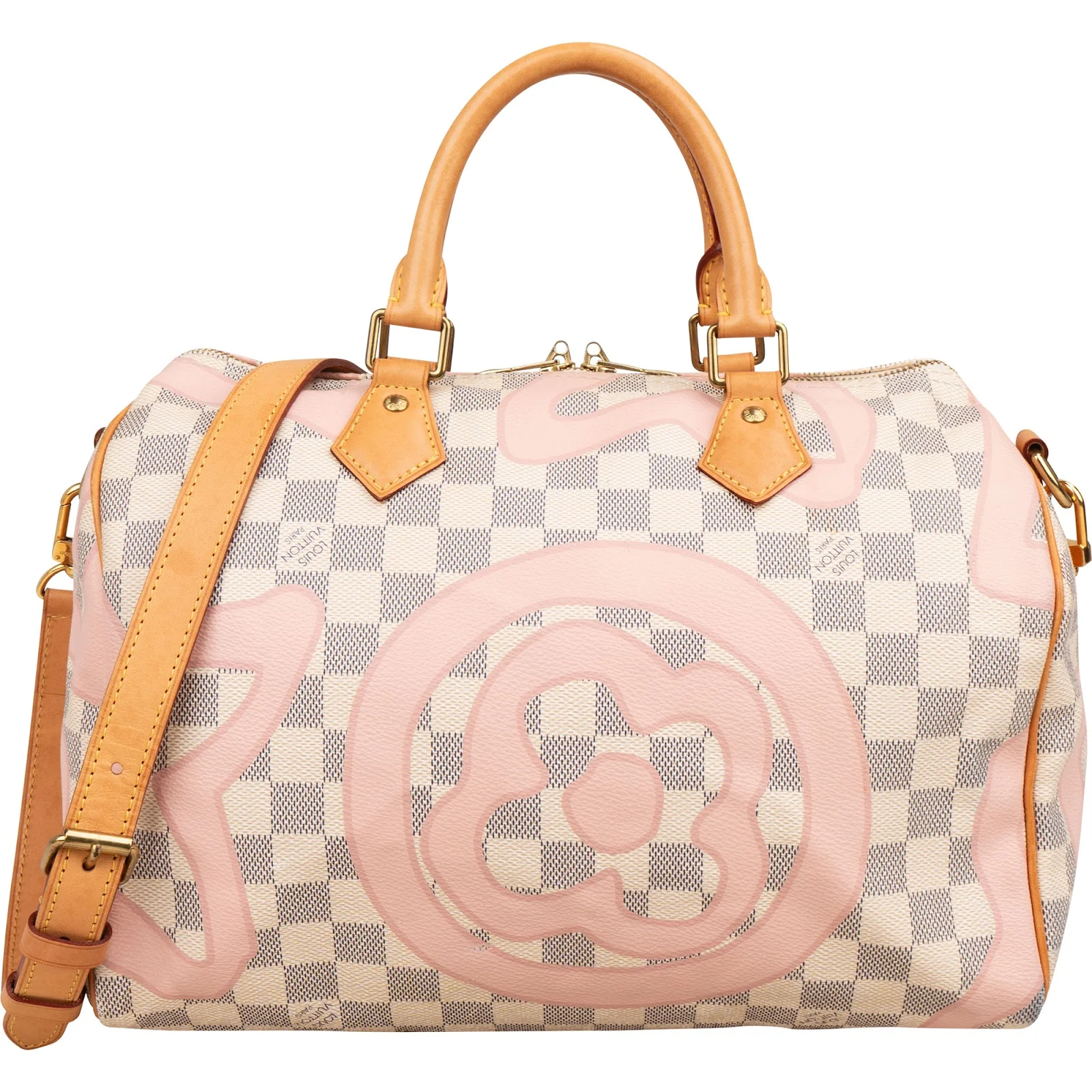Louis Vuitton Monogram Damier Azur Tahitiene Speedy 30 Bandoulière Handbag