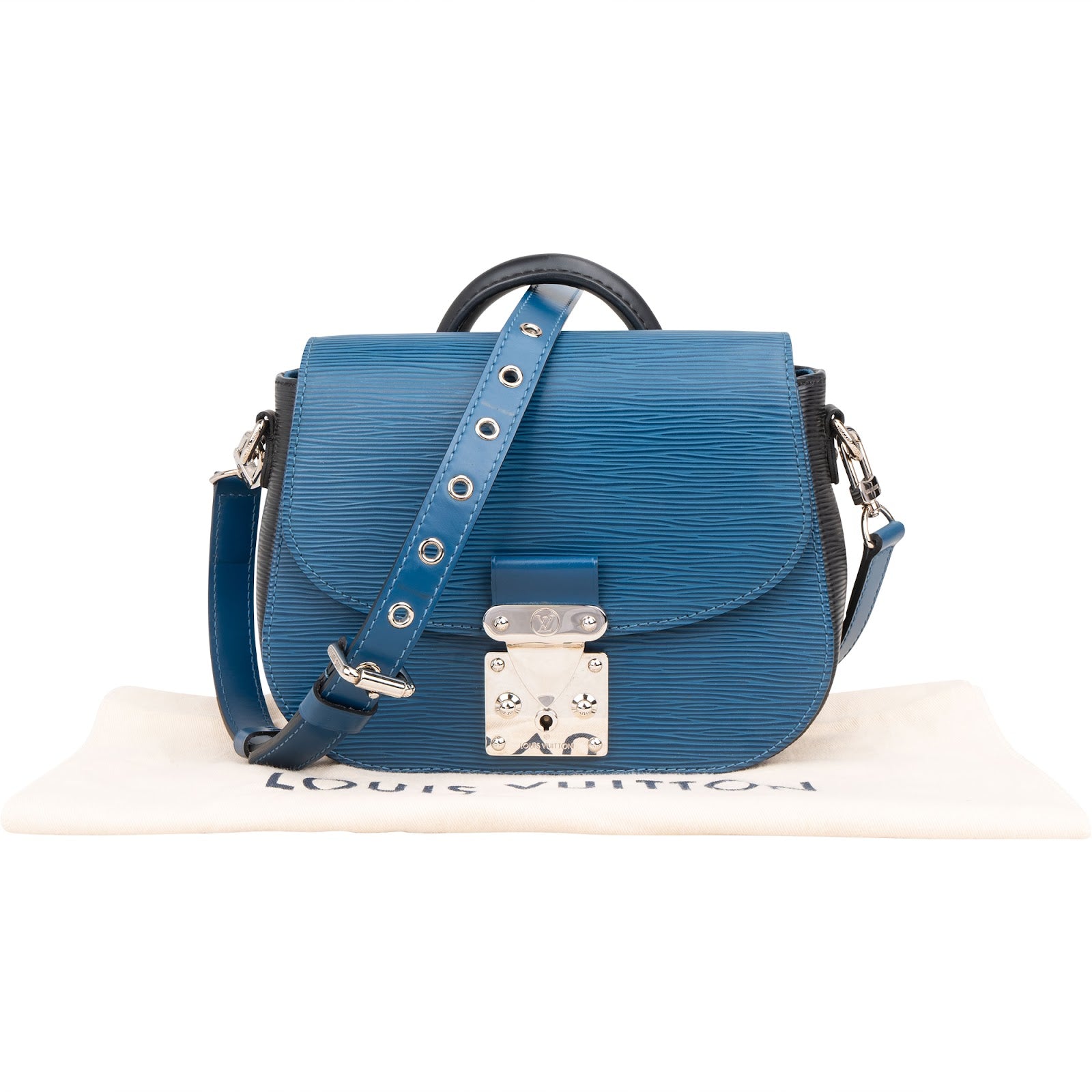 Louis Vuitton Blue Epi Leather Eden PM Crossbody Handbag