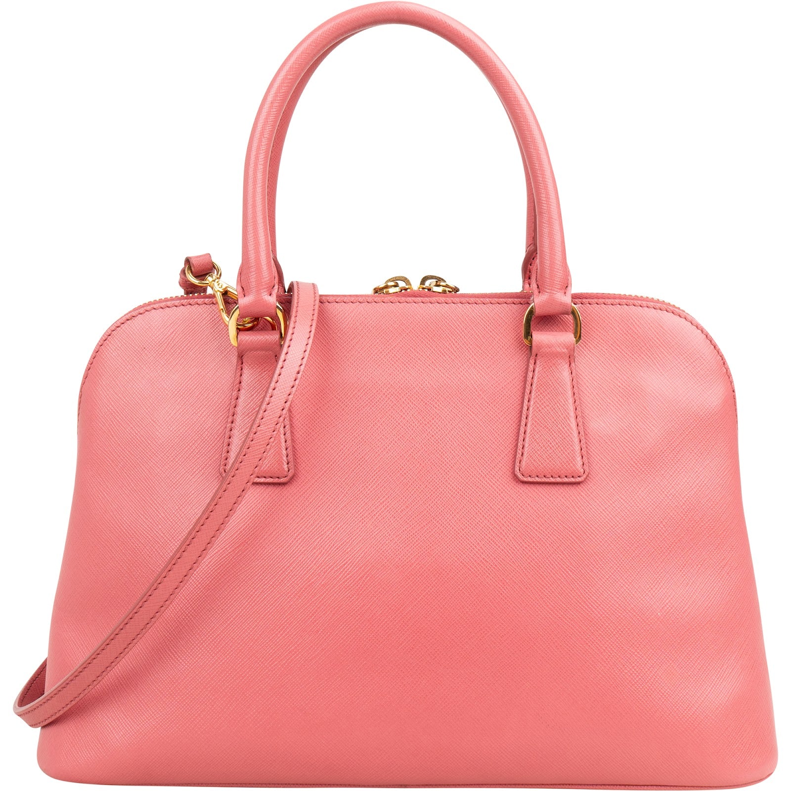 Prada Pink Saffiano Leather Promenade Handbag