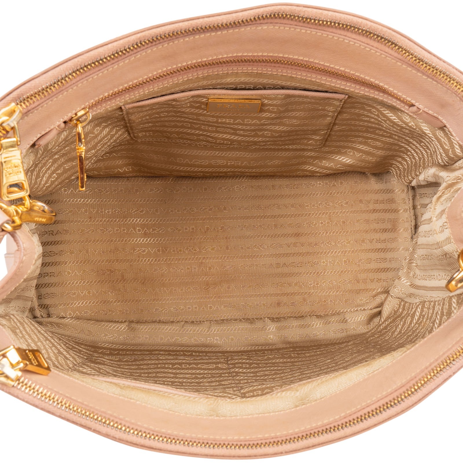 Prada – Galleria beige handtas