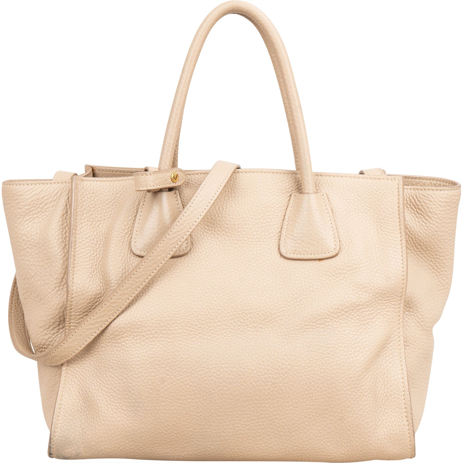 Prada Vitello Daino Leather Twin Pocket Luggage Shopper