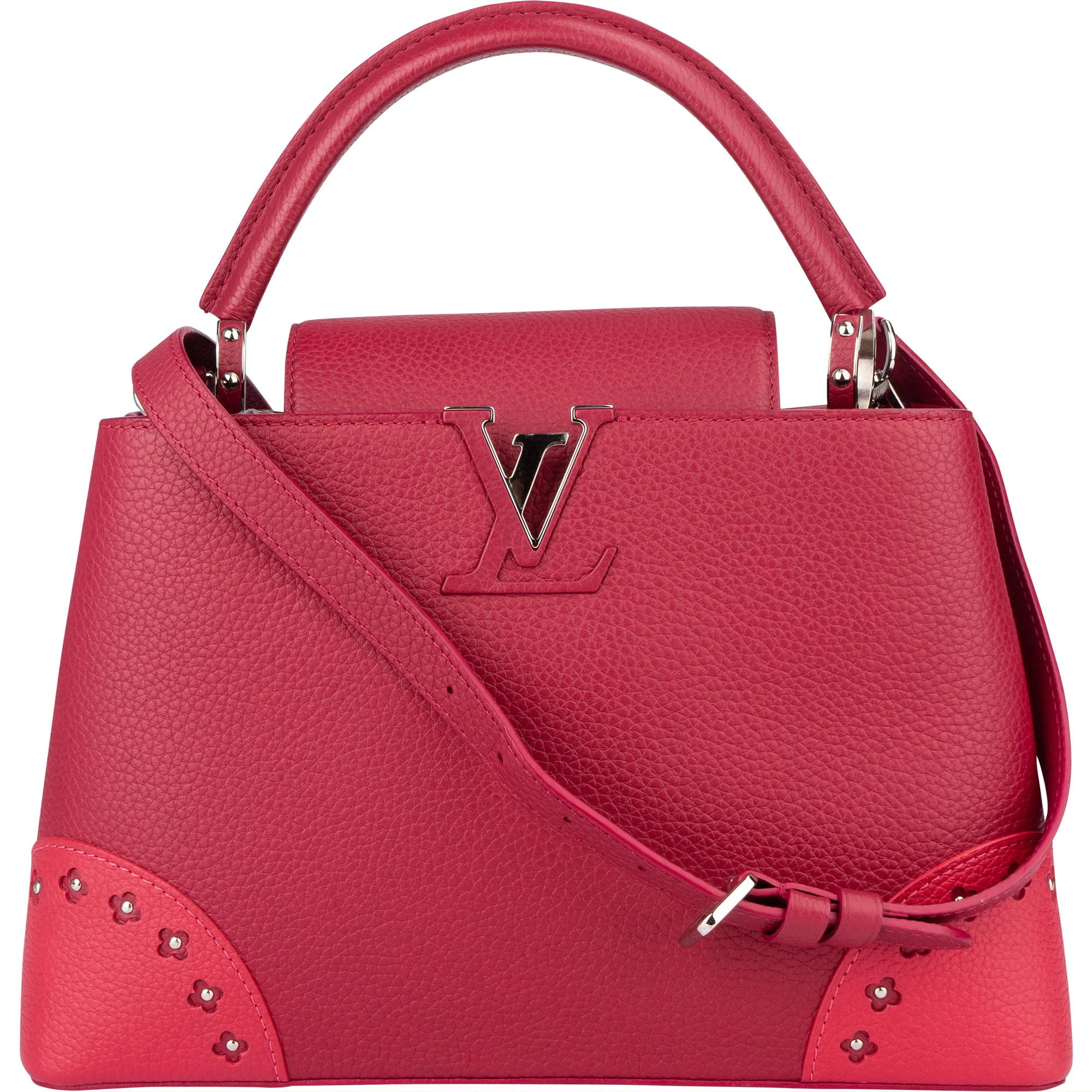 Louis Vuitton Limited Pink Taurillon Capucines MM Handbag
