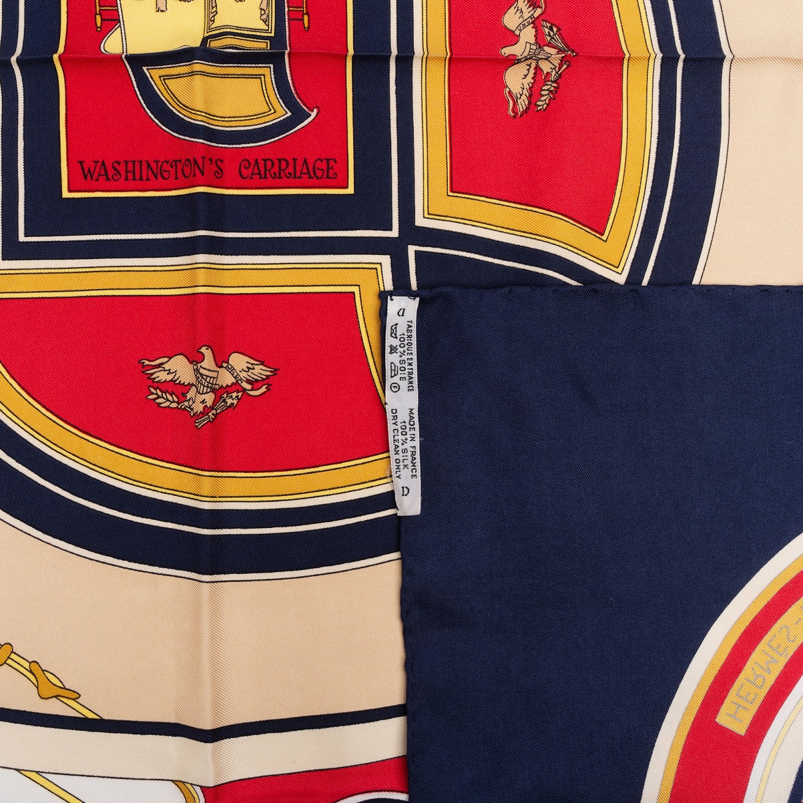 Hermès Les Voitures à Transformation Silk 90 Tuch