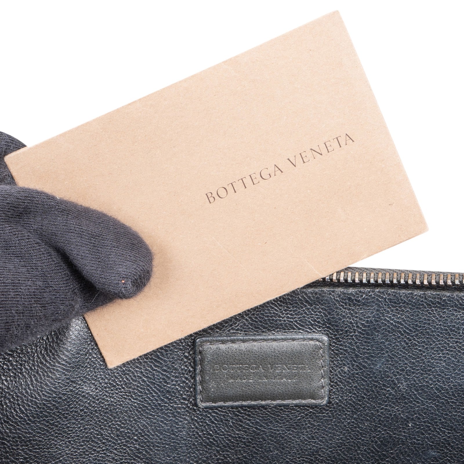 Bottega Veneta Intrecciato Leather Zipped Clutch