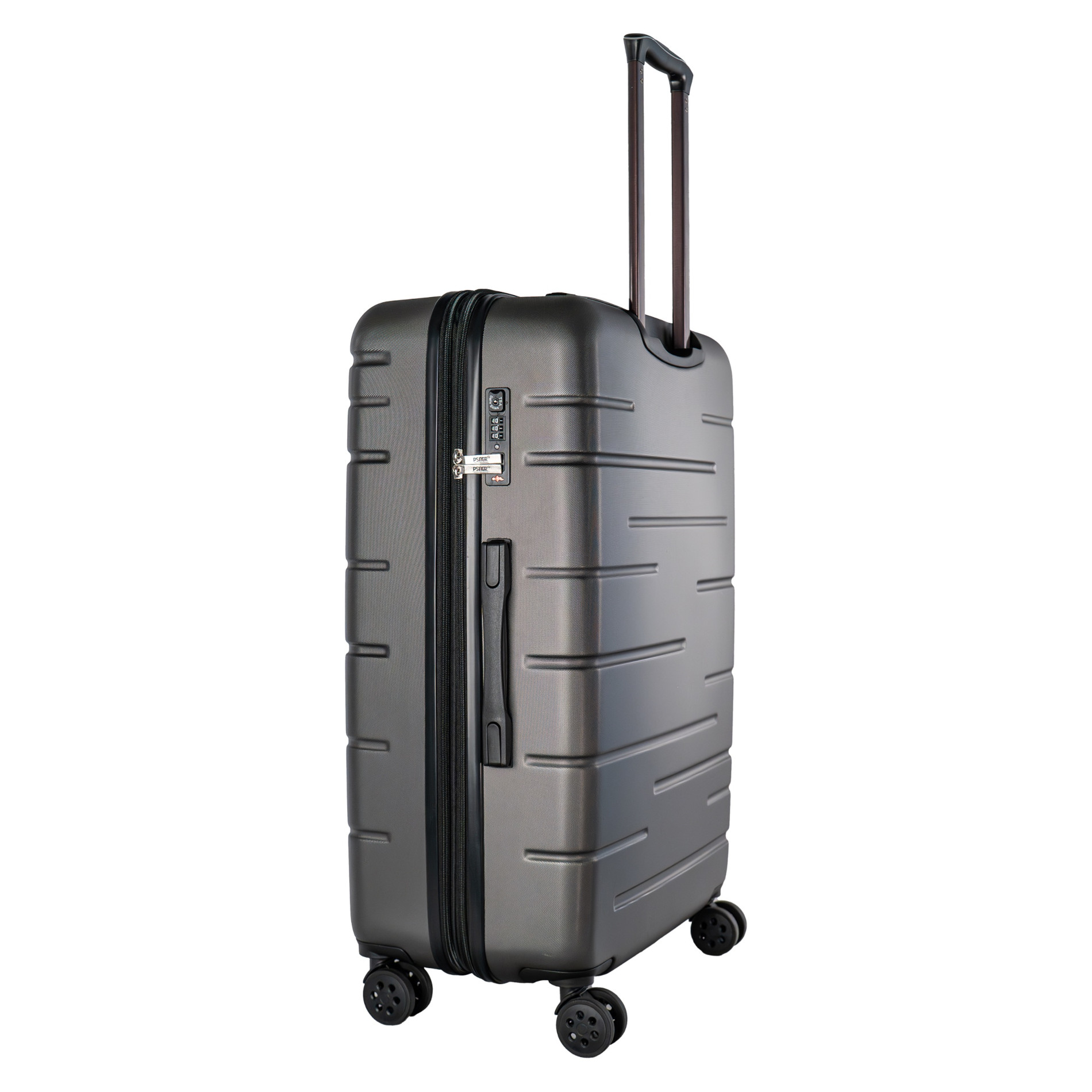 Stripes Kofferset 2-teilig (L,M) Erweiterbar - DK Grey