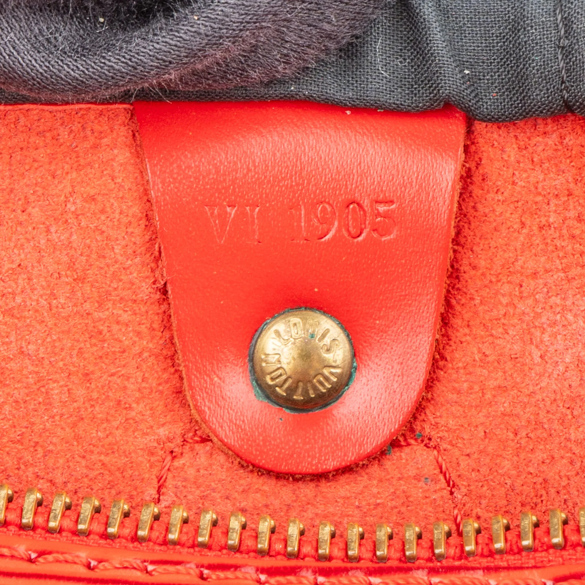 Louis Vuitton Red Epi Leather Speedy 30 Boston Bag