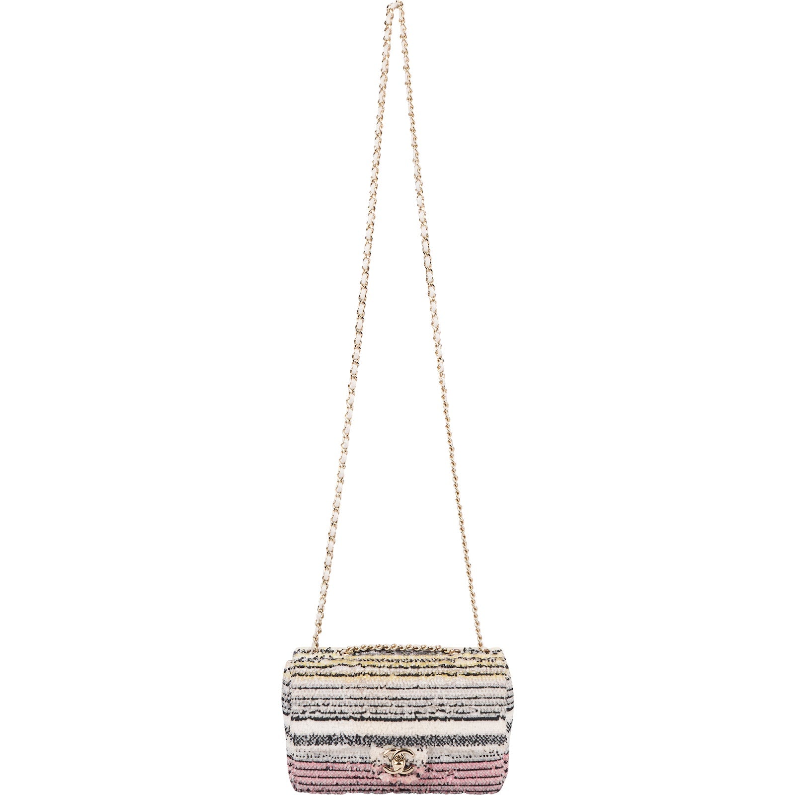 Chanel - Sequin Multicolor Single Flap Crossbody Bag