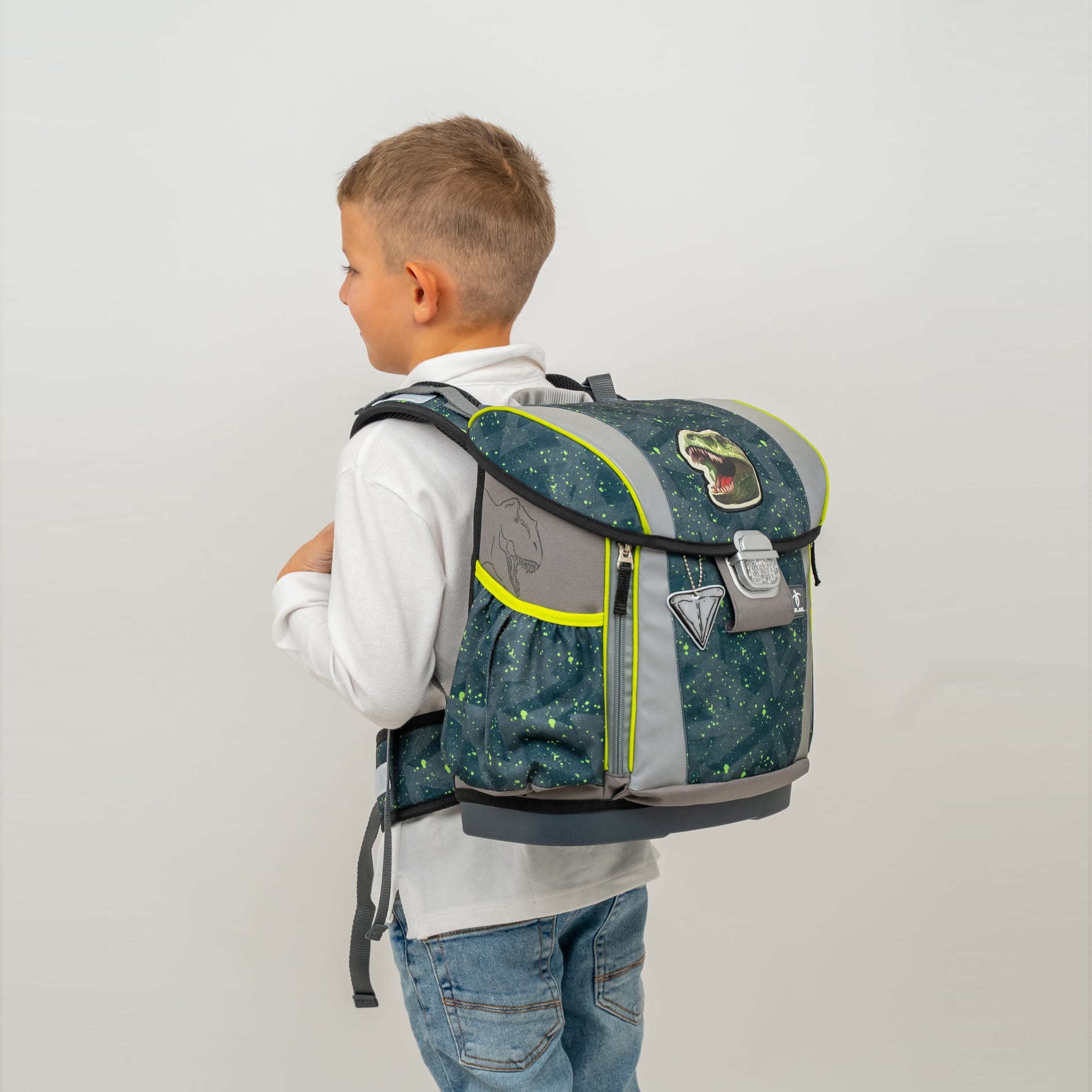 Customize Me ergonomic satchel set 4-piece - T-rex Roar