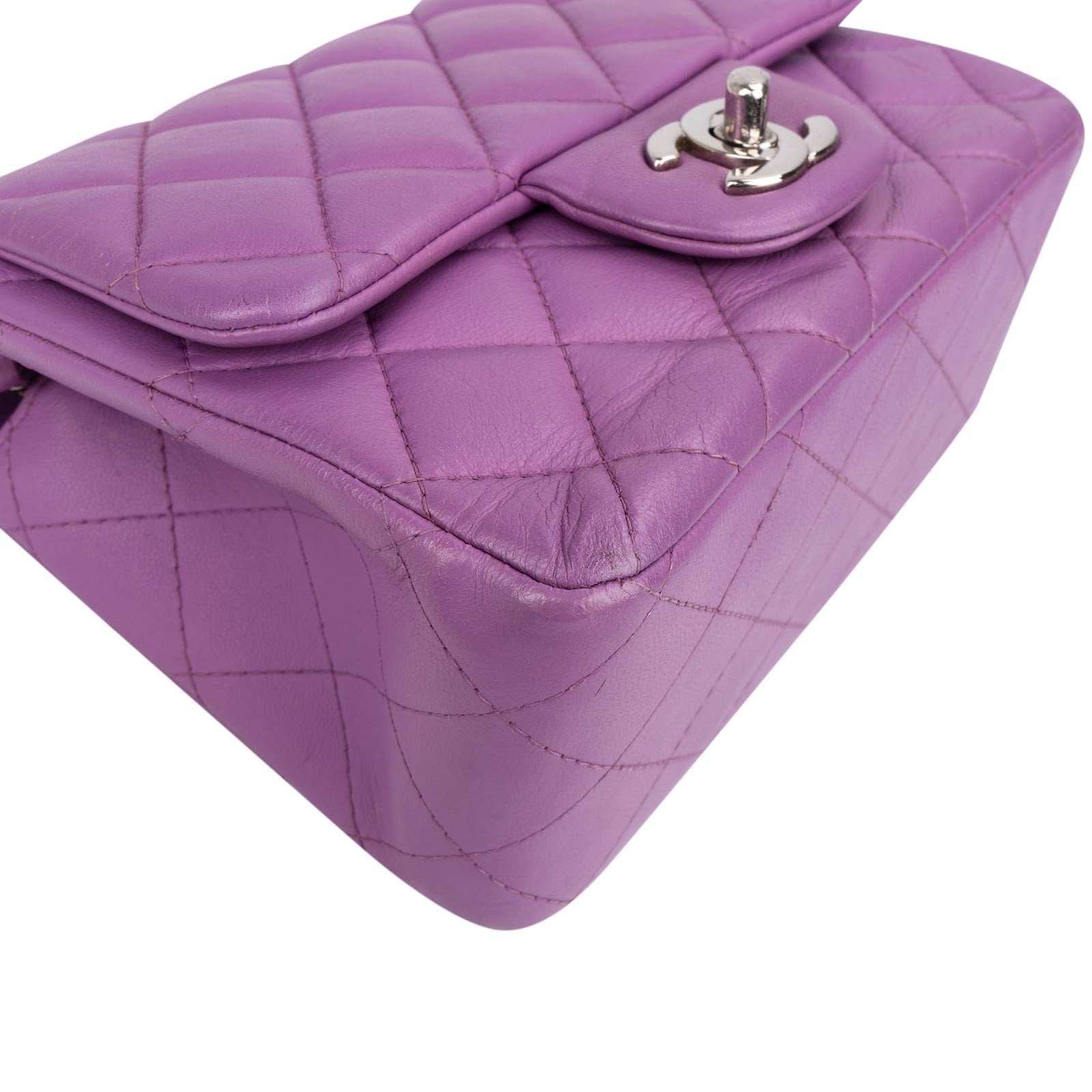 Chanel Quilted Lambskin Small Rectangular Single Flap Crossbody Bag