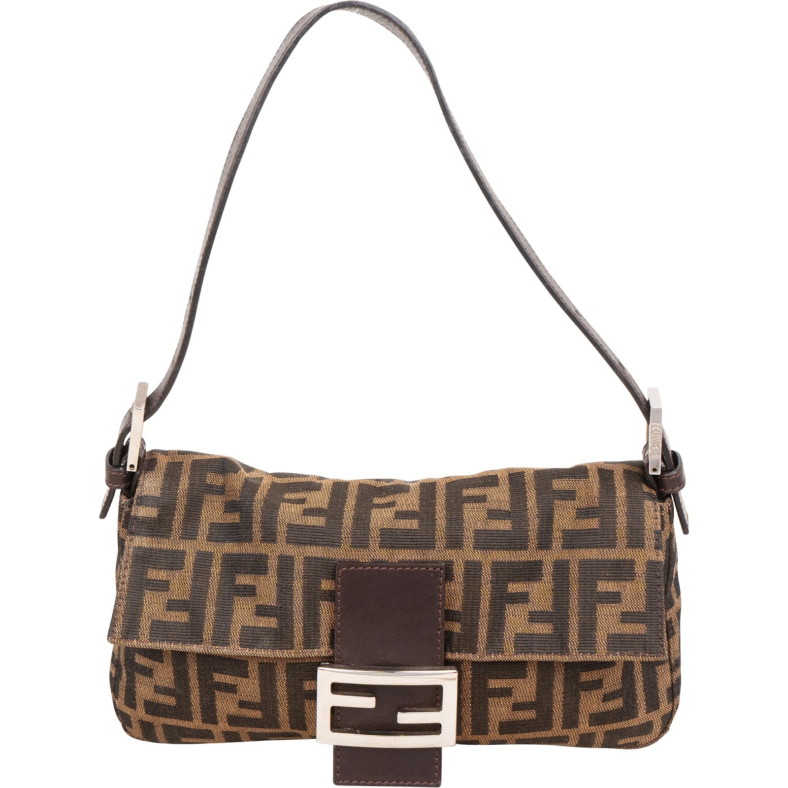 Sac à bandoulière Fendi Monogram FF Zucca Baguette