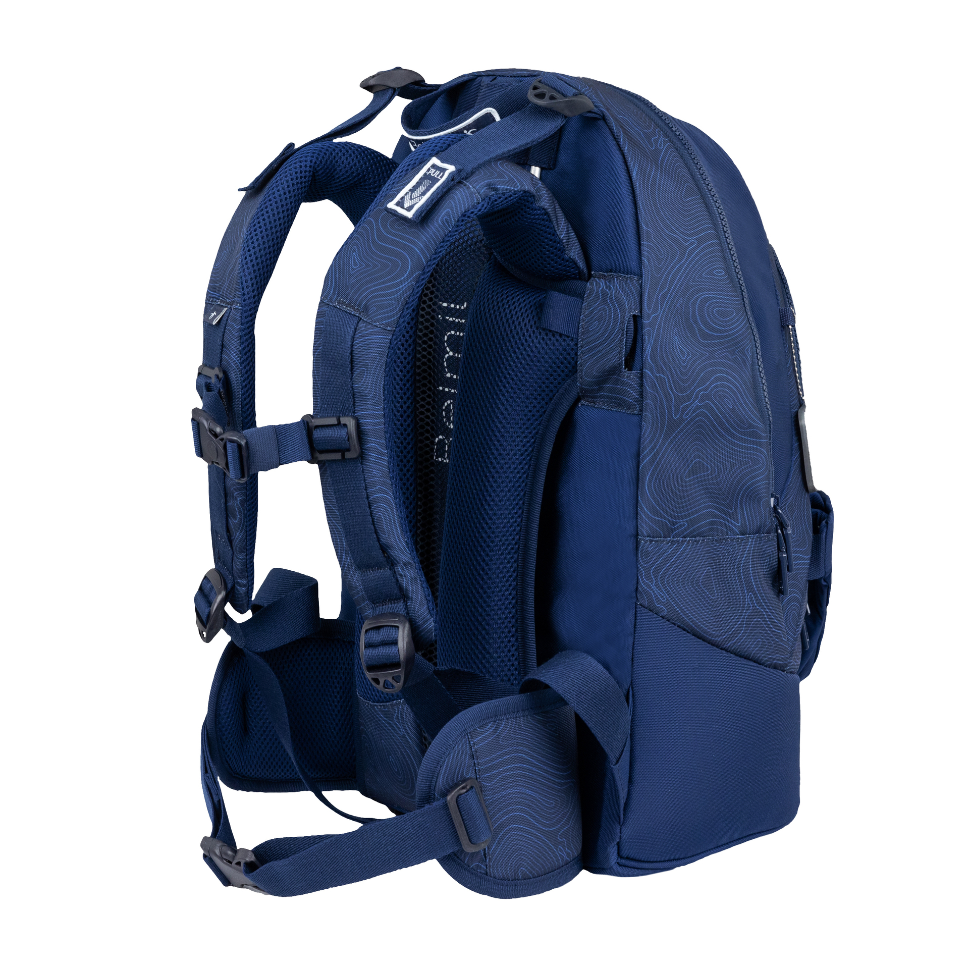 2-IN-1 Schultasche & Gürteltasche 2-teilig - Topographic