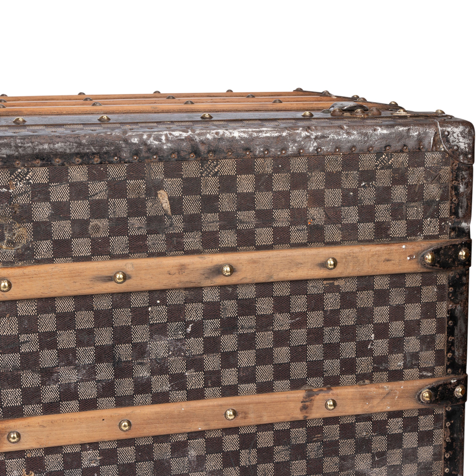 Louis Vuitton Damier Mark 2 c.1890s Courrier 100 Trunk Malle Koffer