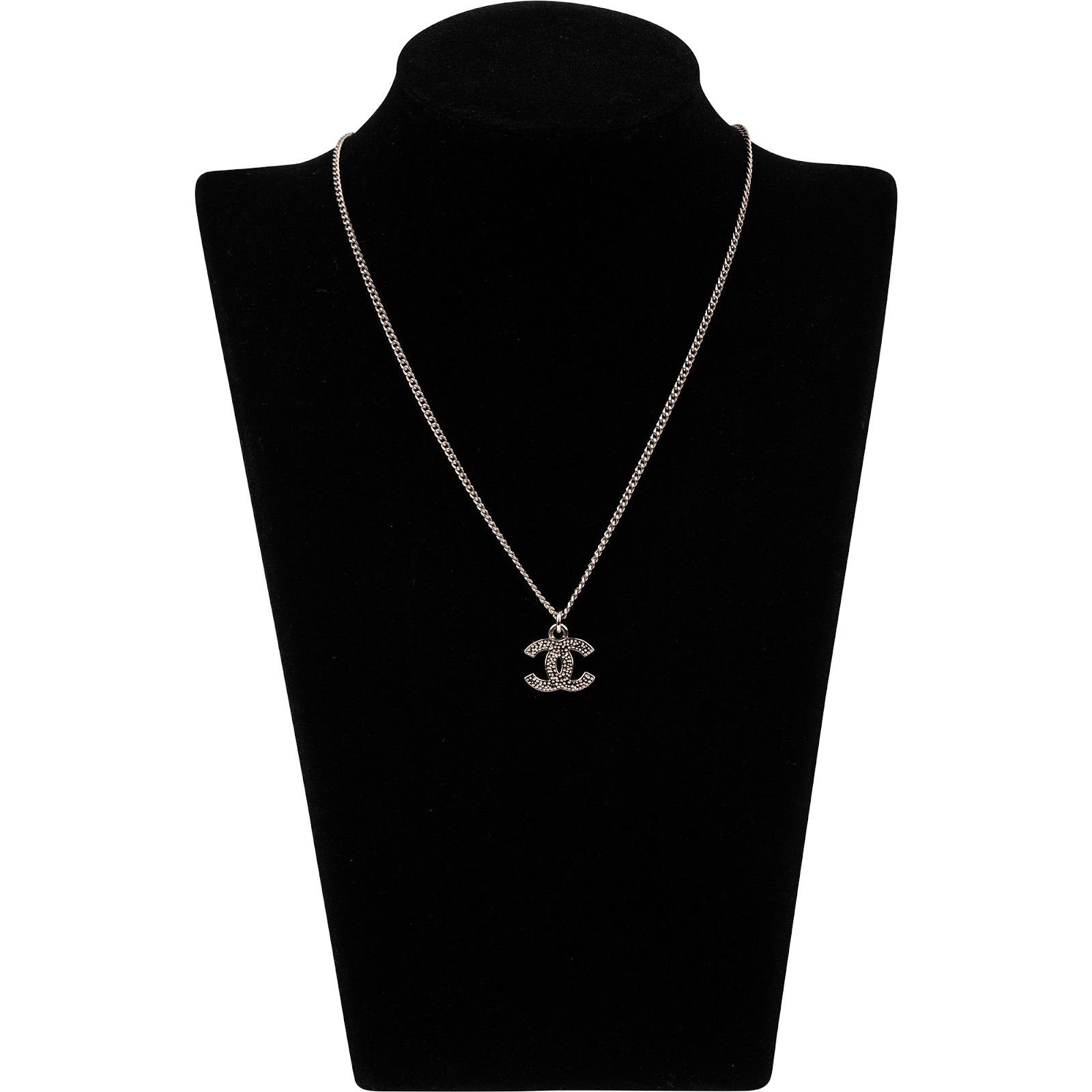 Chanel - Crystal CC Emblem Necklace