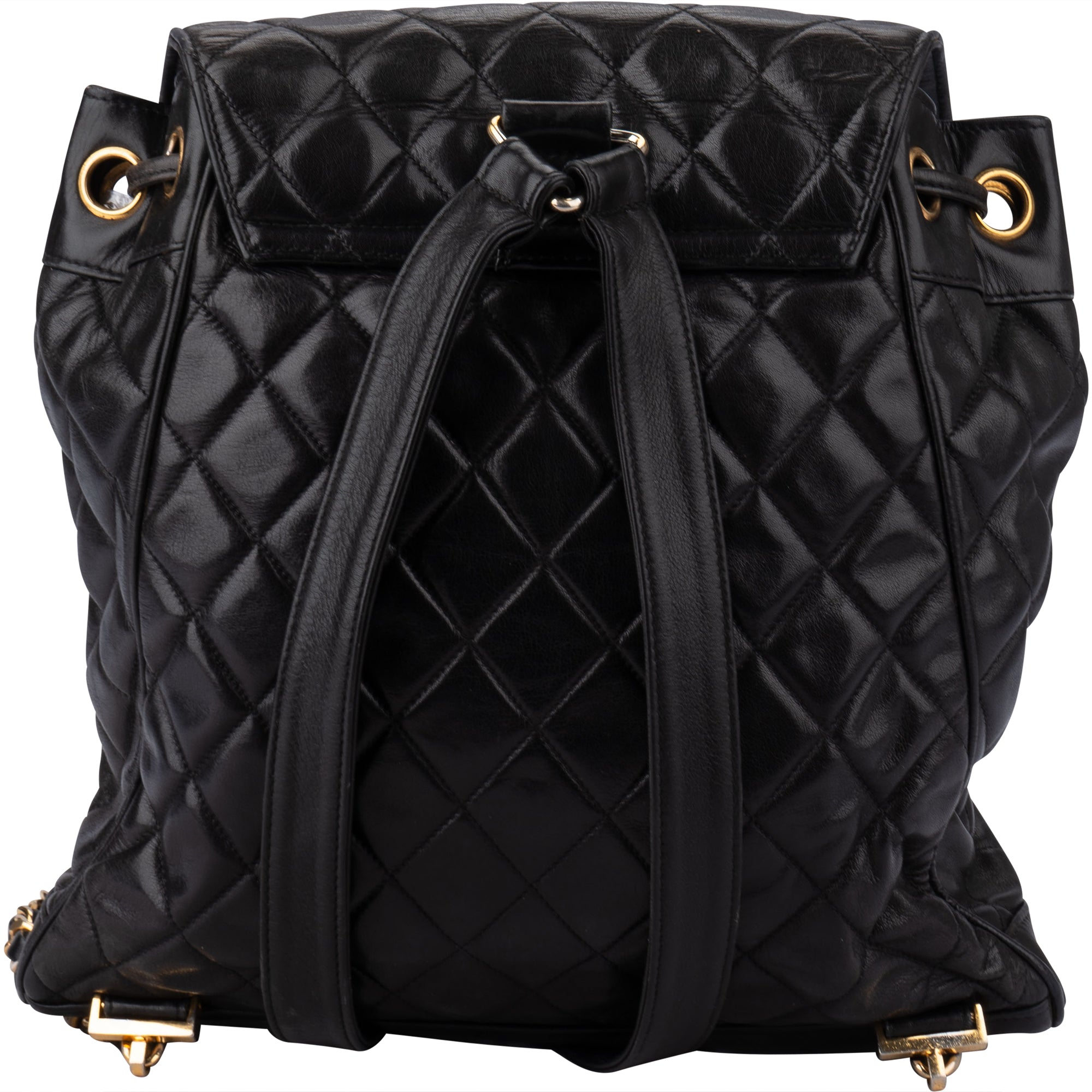 Chanel Quilted Lambskin 24K Gold Backpack