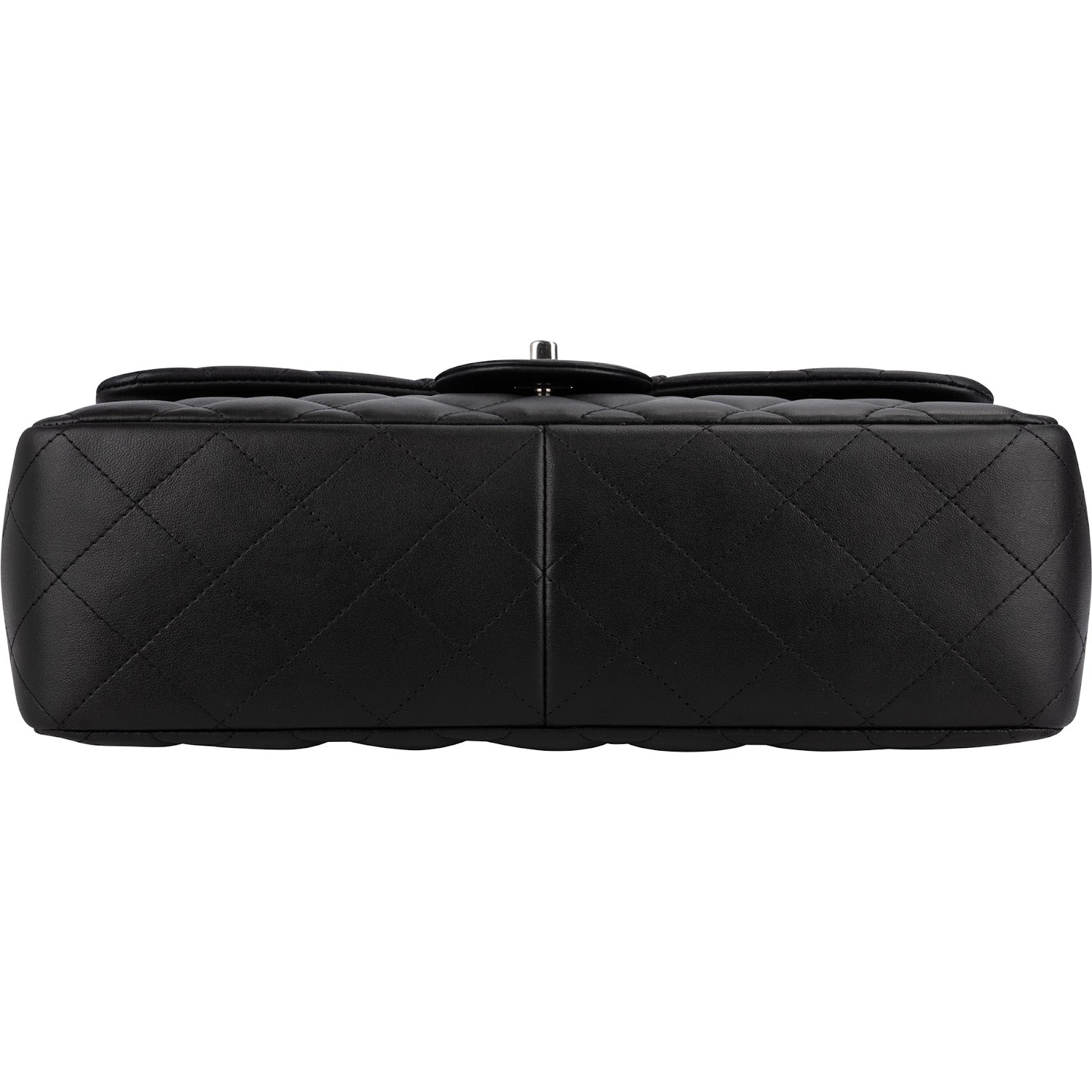 Chanel Quilted Lambskin Palladium Jumbo Double-Flap Crossbody Bag