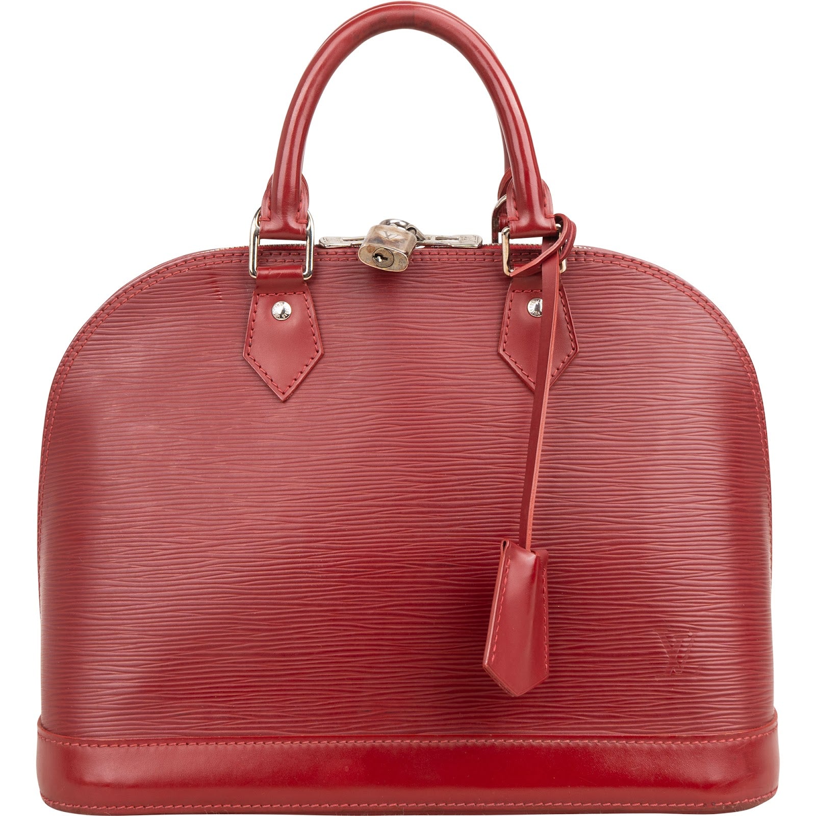 Sac à main Alma PM Louis Vuitton en cuir Epi rouge