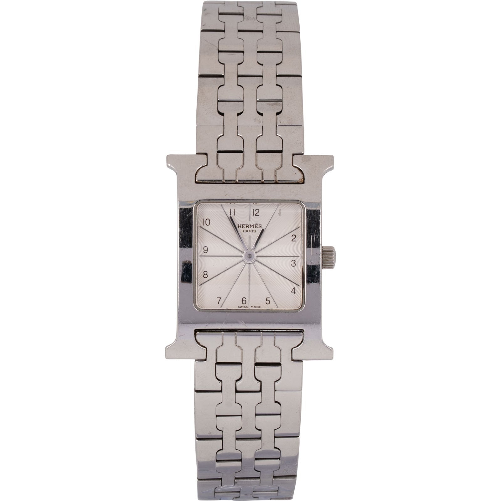 Hermès Silver Tone Heure H  HH1.210 Damenuhr