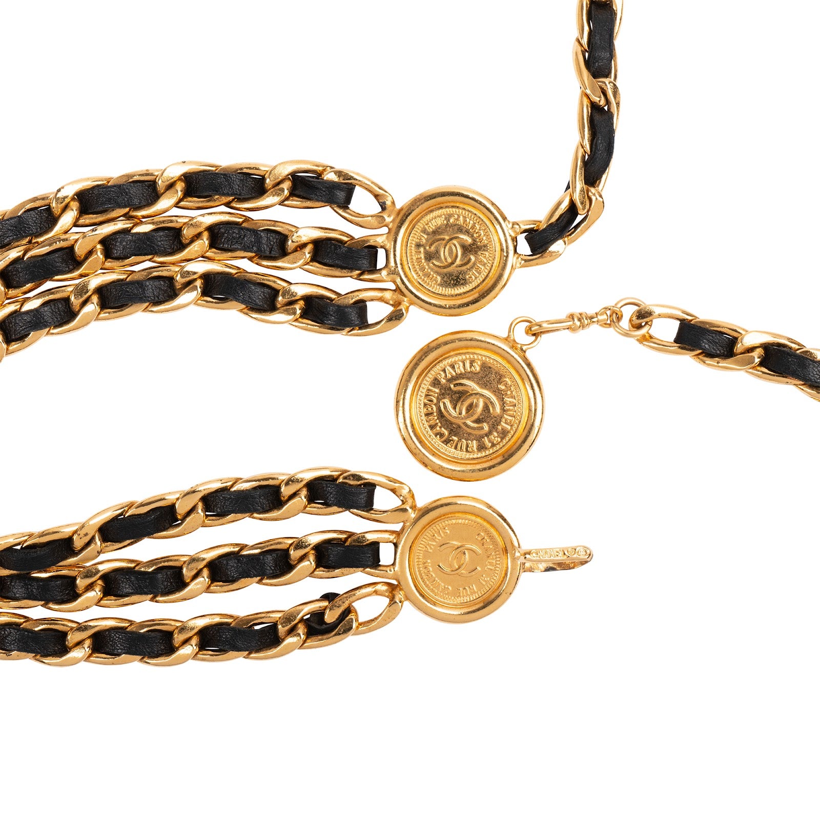 Chanel – Golden Coins Leather Vintage Medallion buikketting