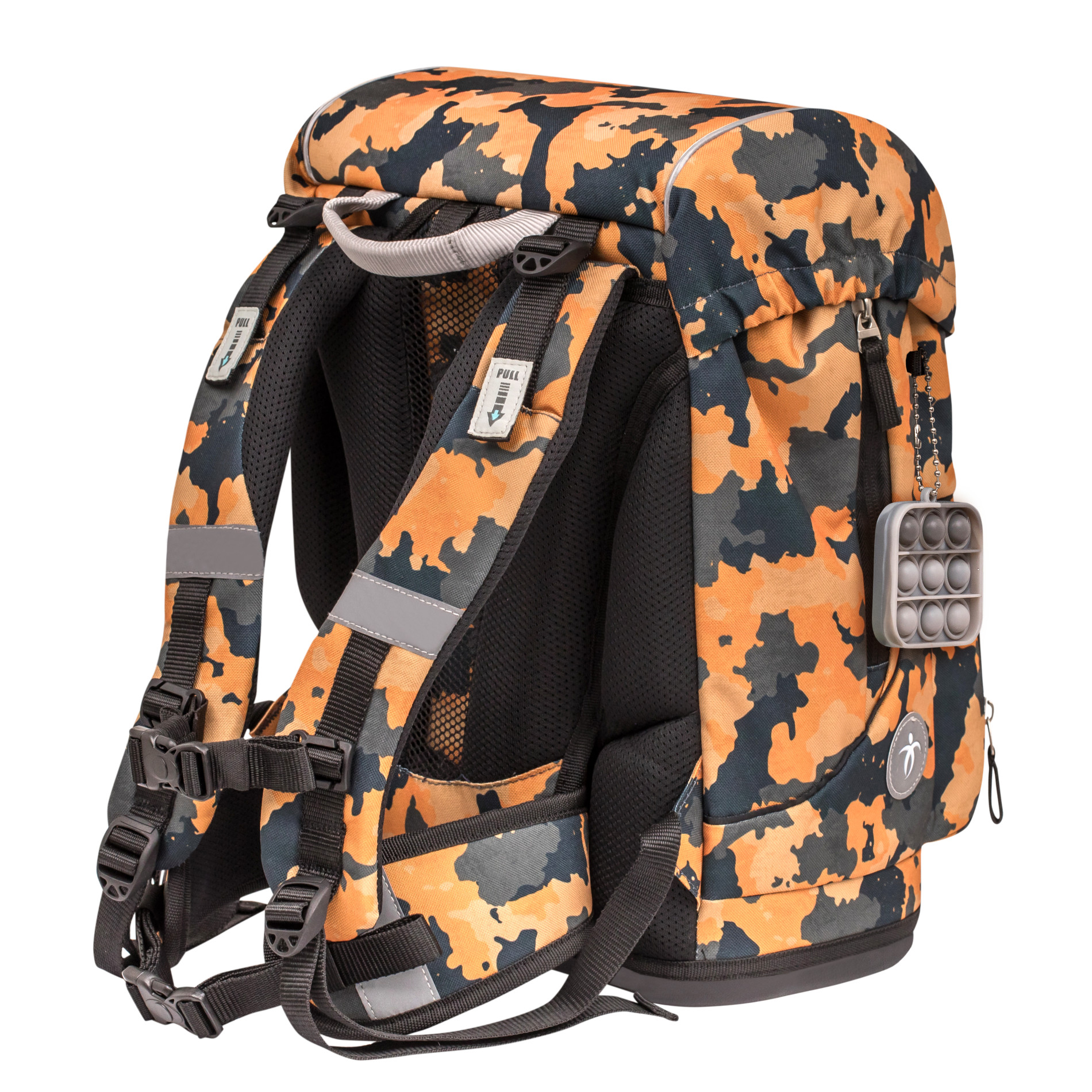 Motion ergonomisches Schulranzenset 5tlg. - Orange Camouflage