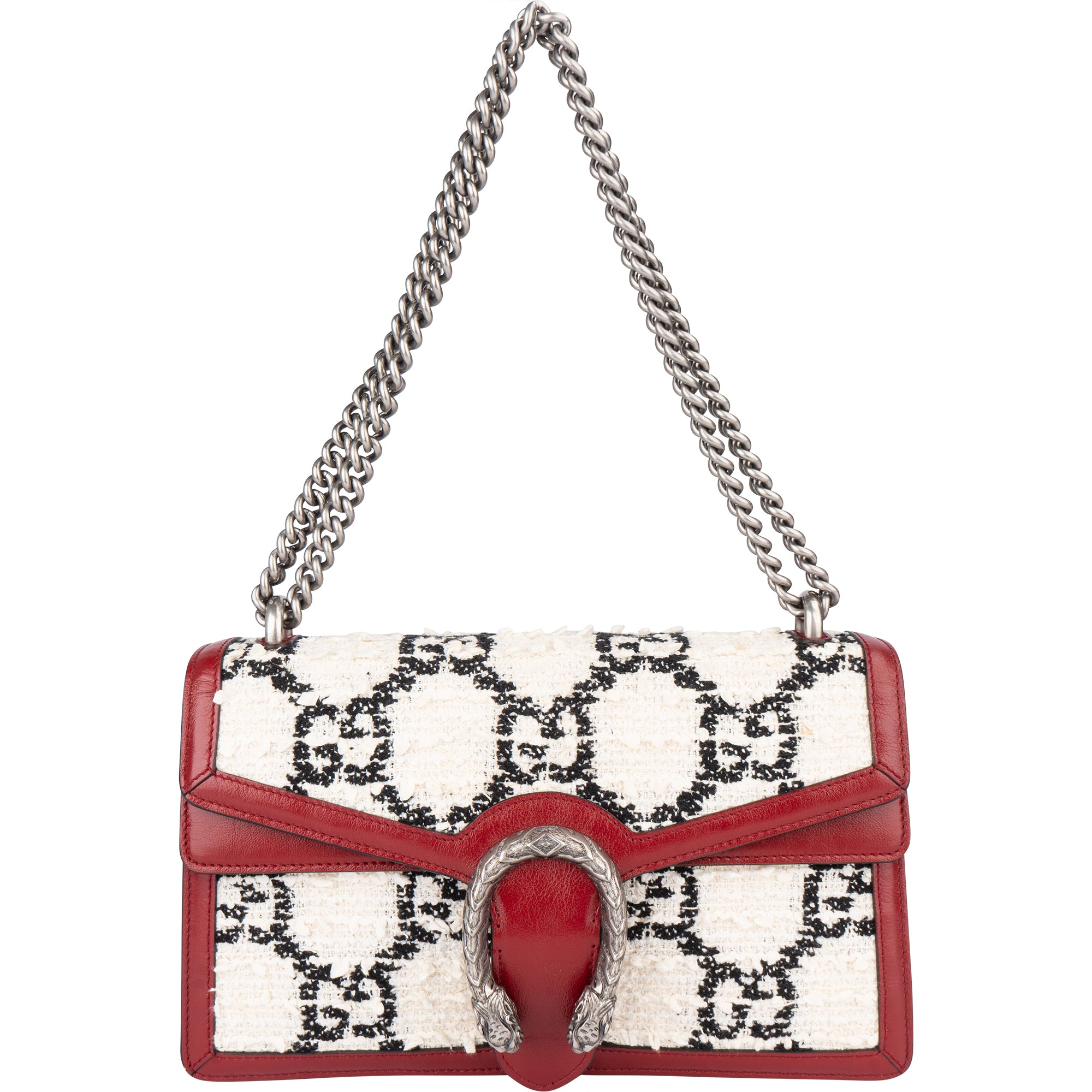 Gucci GG Tweed Monogram Dionysus Shoulder Bag