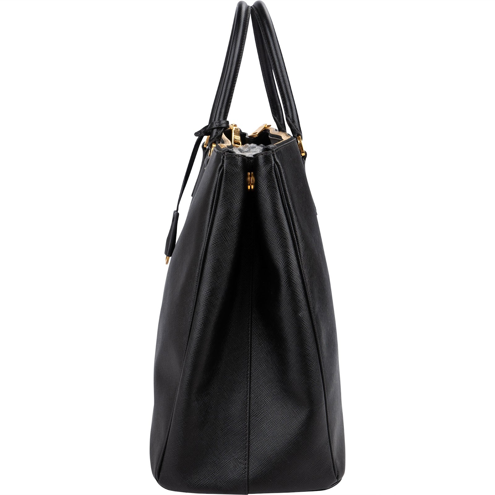 Prada Black Saffiano Leather Galleria Handbag