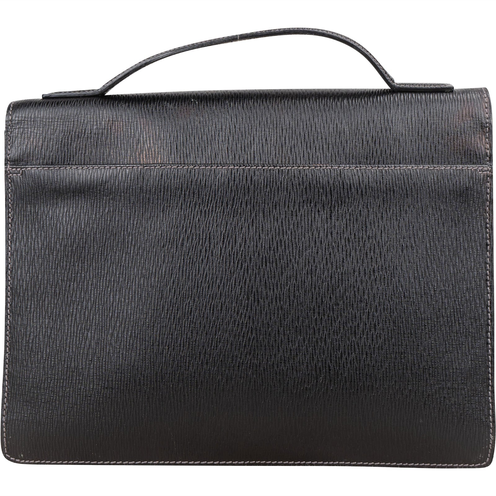 Salvatore Ferragamo Grained Leather Aktentasche