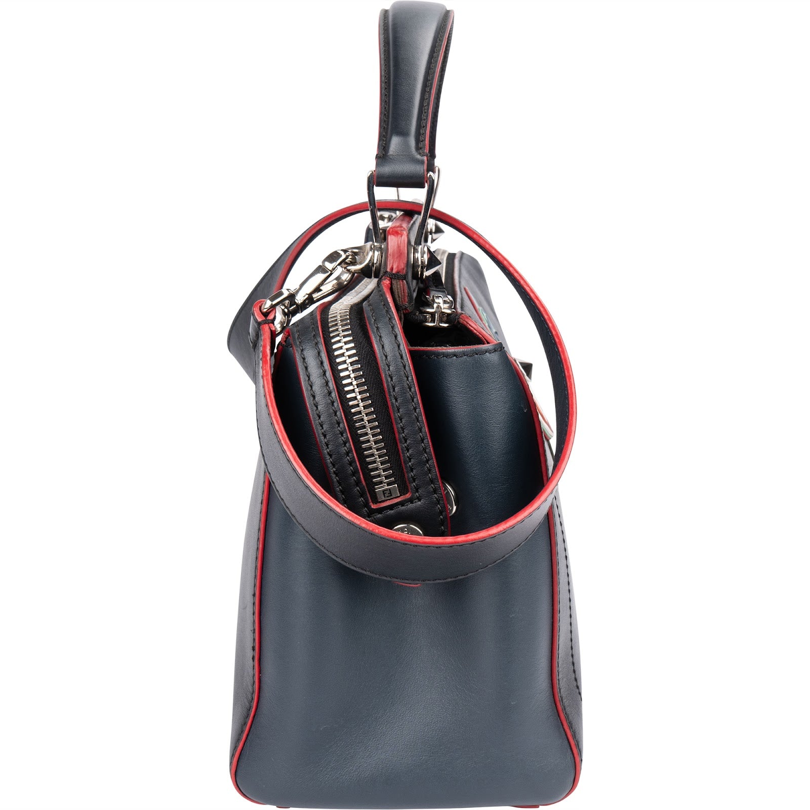 Fendi Bicolor Leather Flowerland 2 in 1 Dotcom Handbag