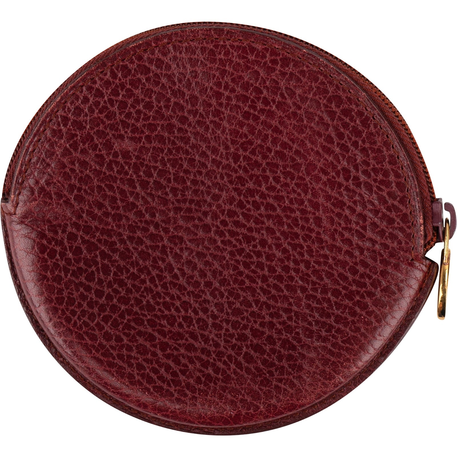 Must de Cartier Bordeaux Leather Coin Purse Wallet