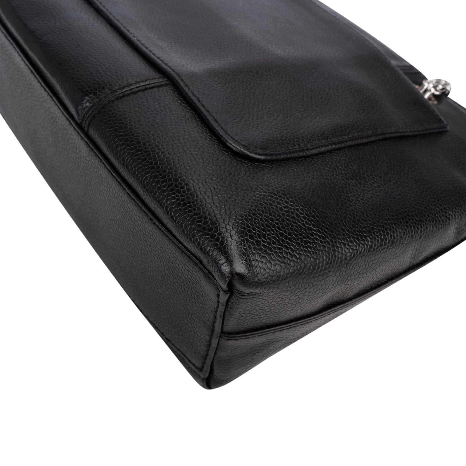 Chanel Caviar Leather Bijoux Chain Tote Shoulder Bag