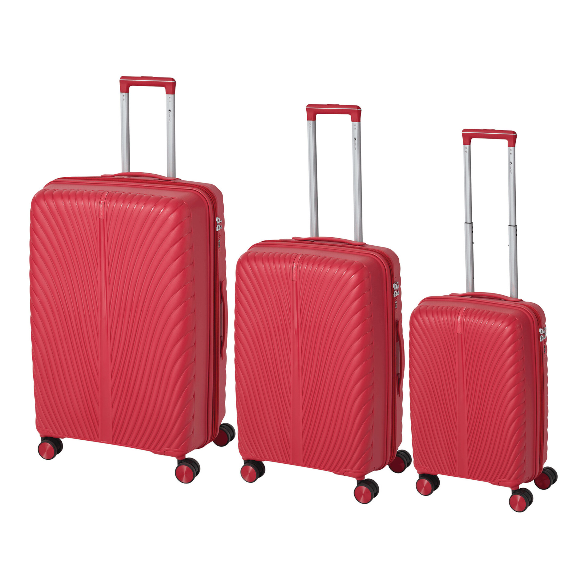 Sydney Kofferset mit 4 Rollen Gr. L/M/S - rot