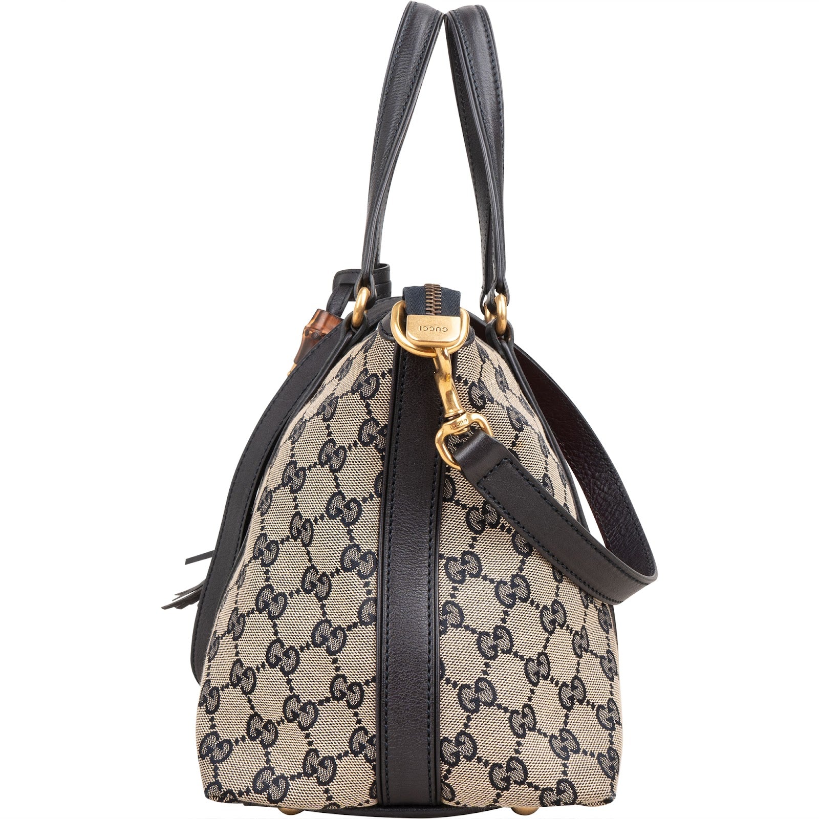 Gucci - GG Marrakech Web Stripe Bamboo Tassel Crossbody Bag