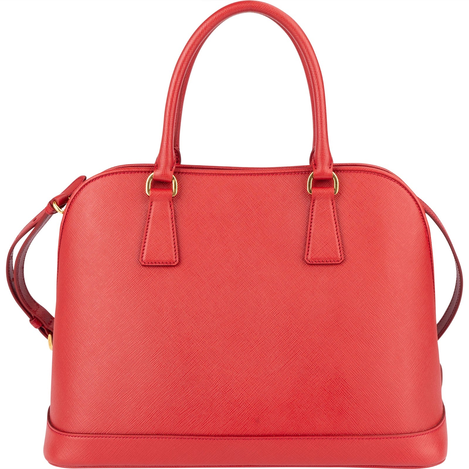 Prada Red Saffiano Leather Promenade Handbag