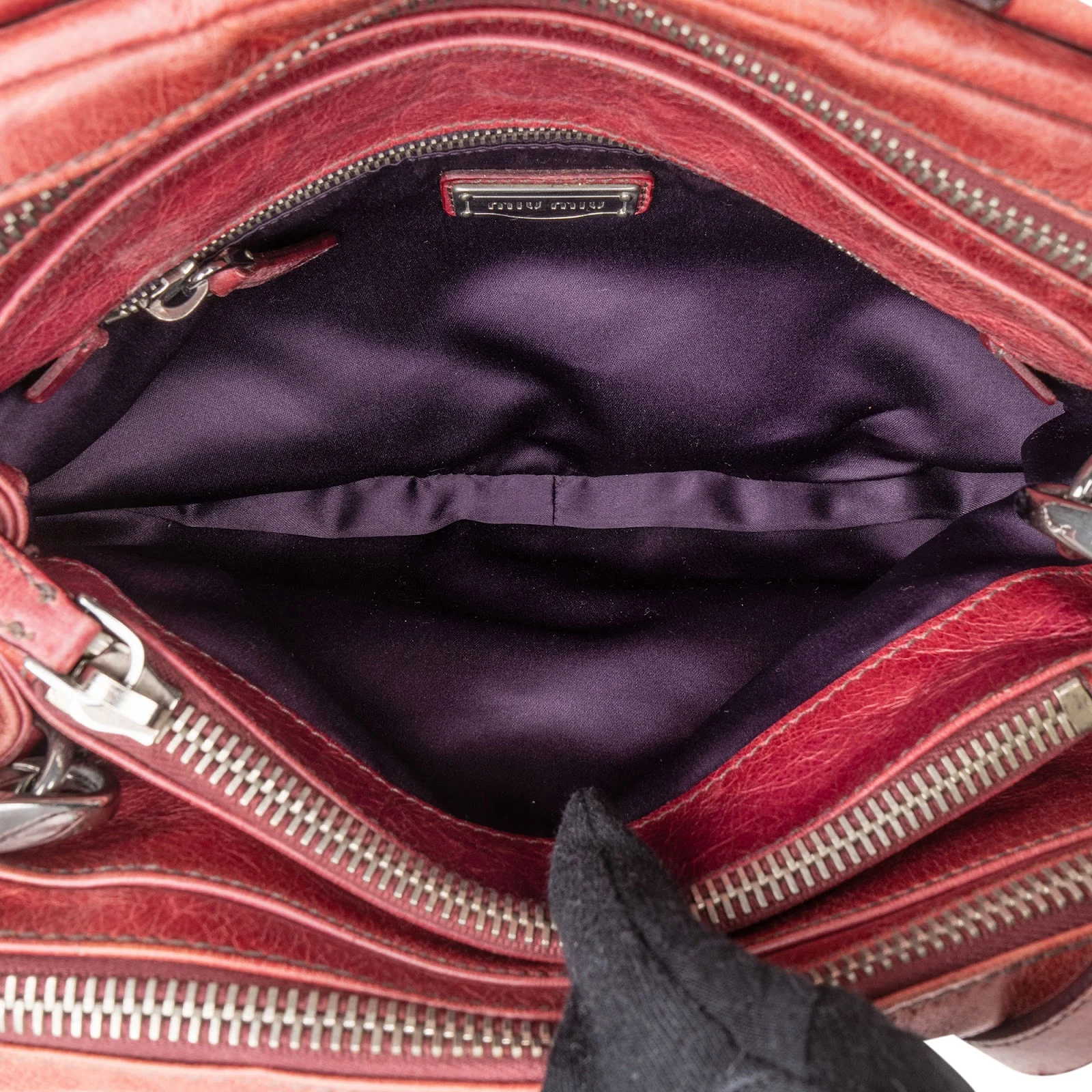 Miu Miu Vitello Lux Bauletto Handbag