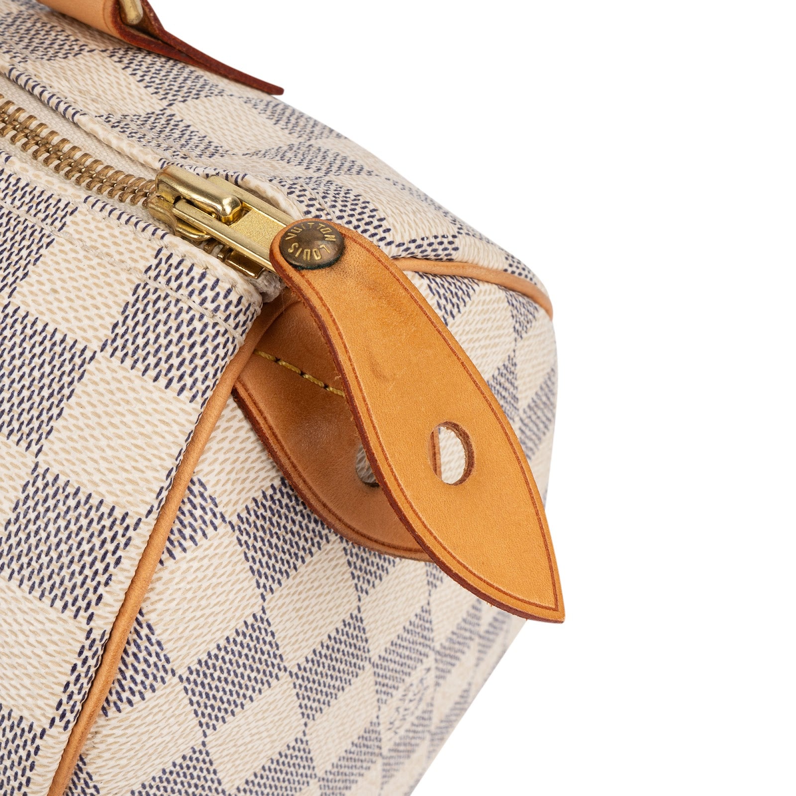 Louis Vuitton Monogram Damier Azur Canvas Speedy 25 Boston Bag