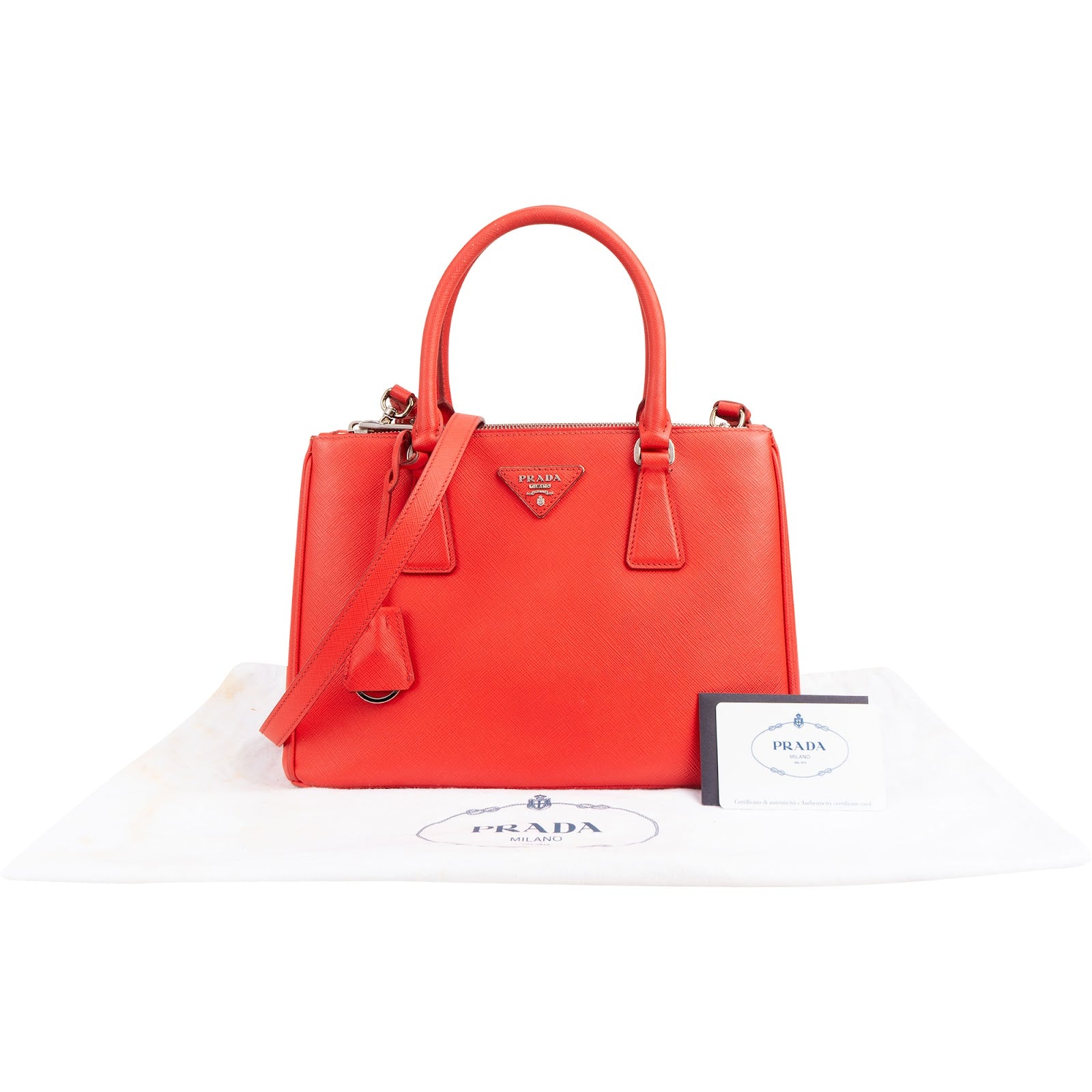 Prada – Galleria Tote-handtas in rood