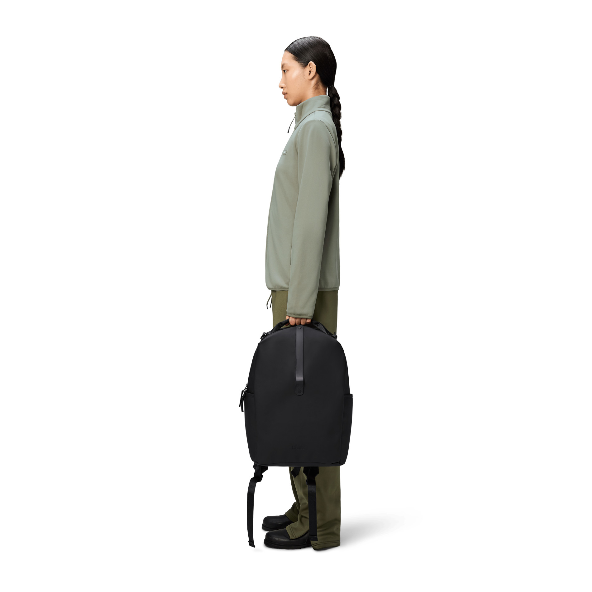 Clip Front Backpack W3 - Black