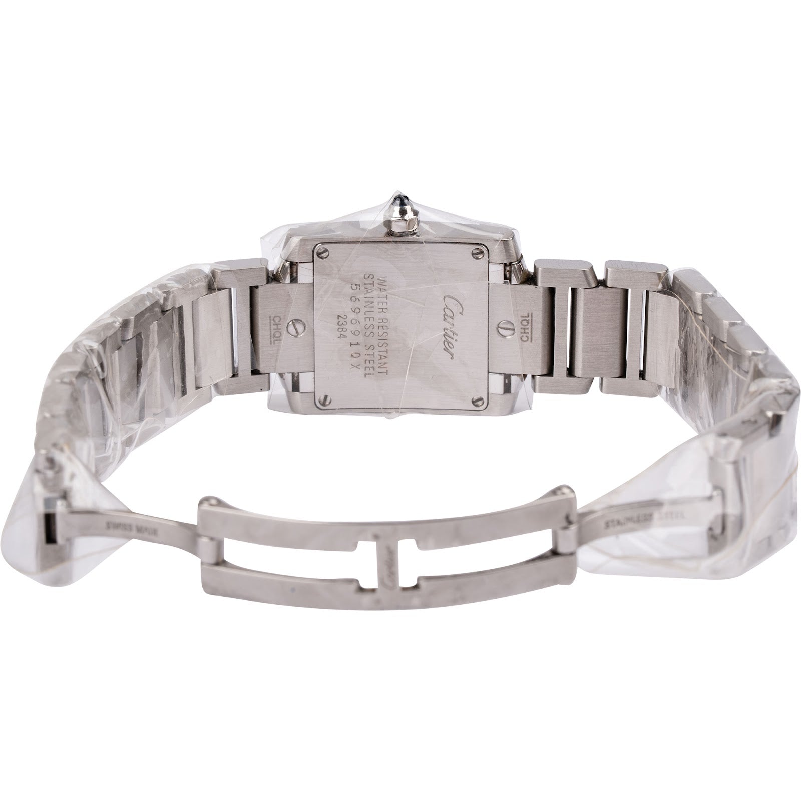 Cartier SIlver Tone Tank Française 2384 Damenuhr
