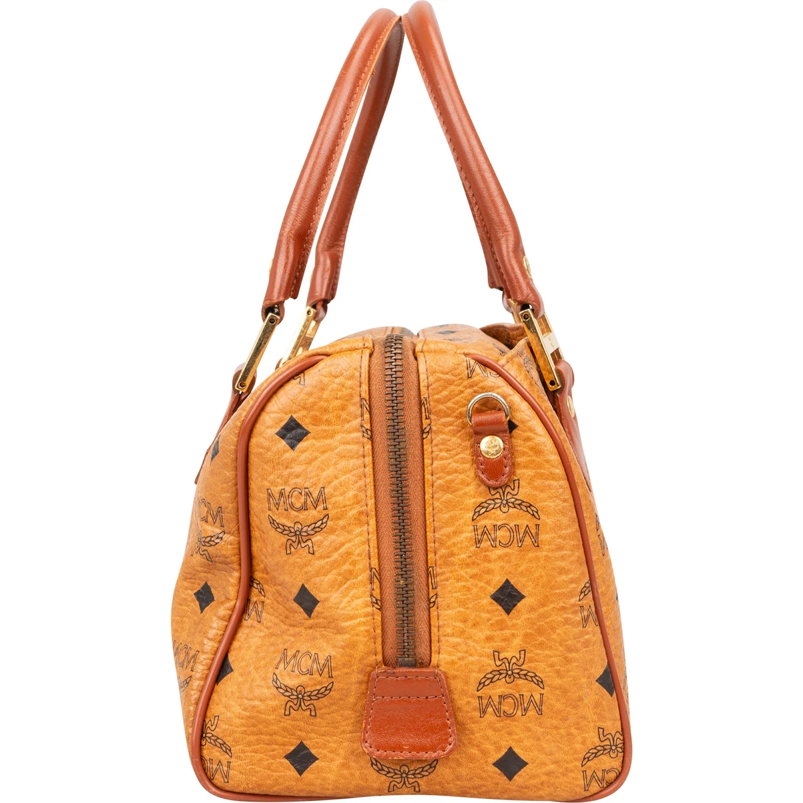 MCM Monogram Visetos Boston Bag