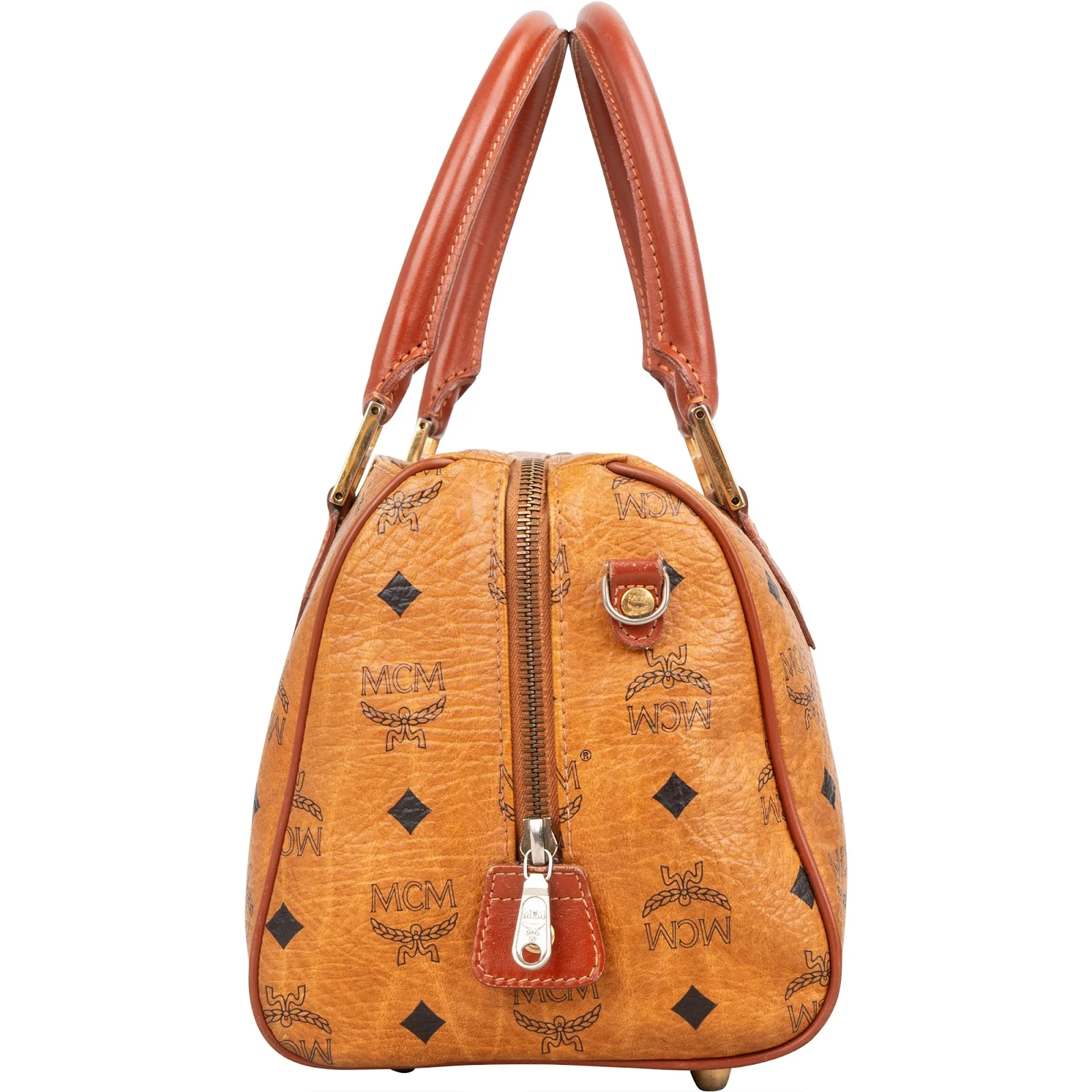 MCM Monogram Visetos Boston Handbag