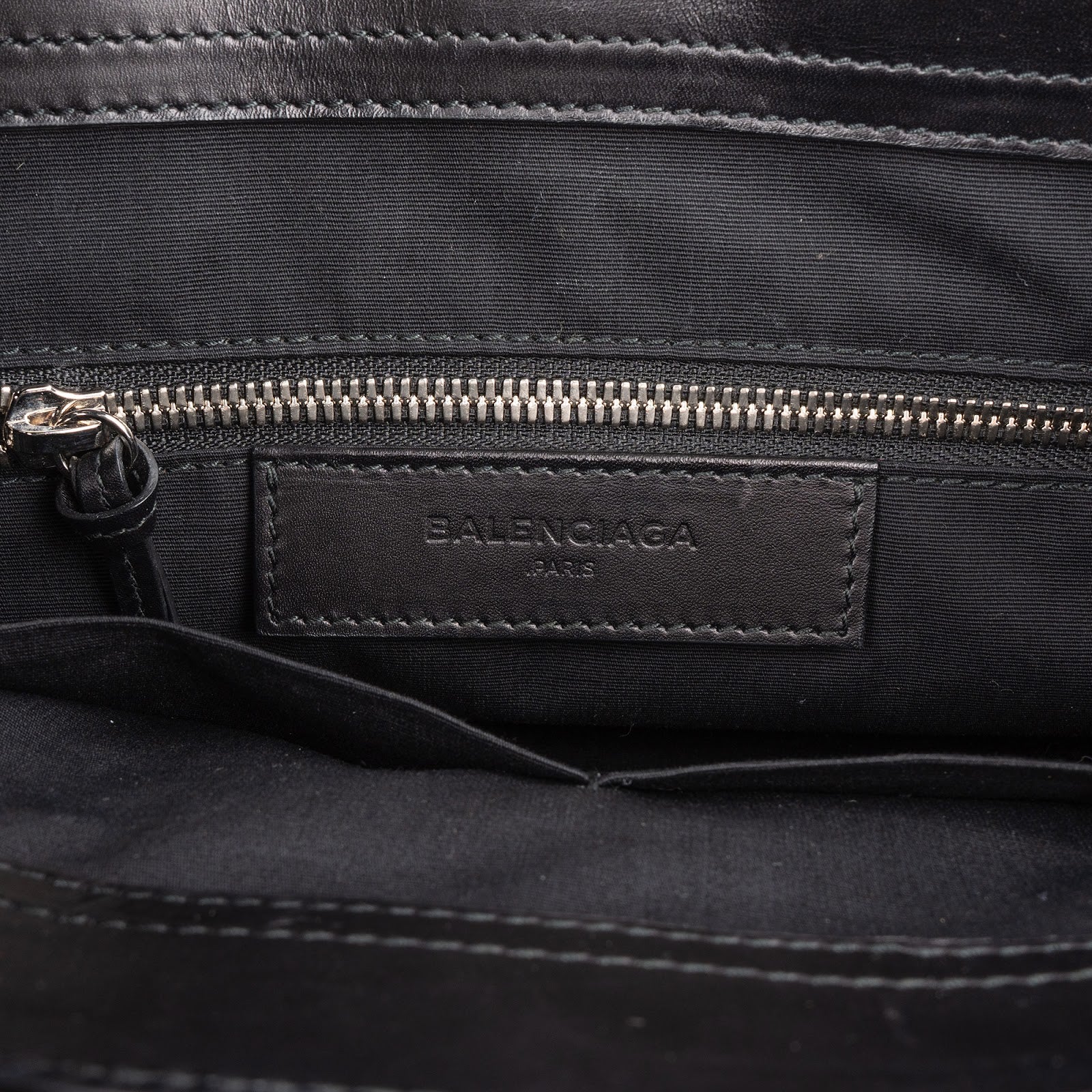 Balenciaga Black Leather Marble Padlock Tote Shoulder Bag