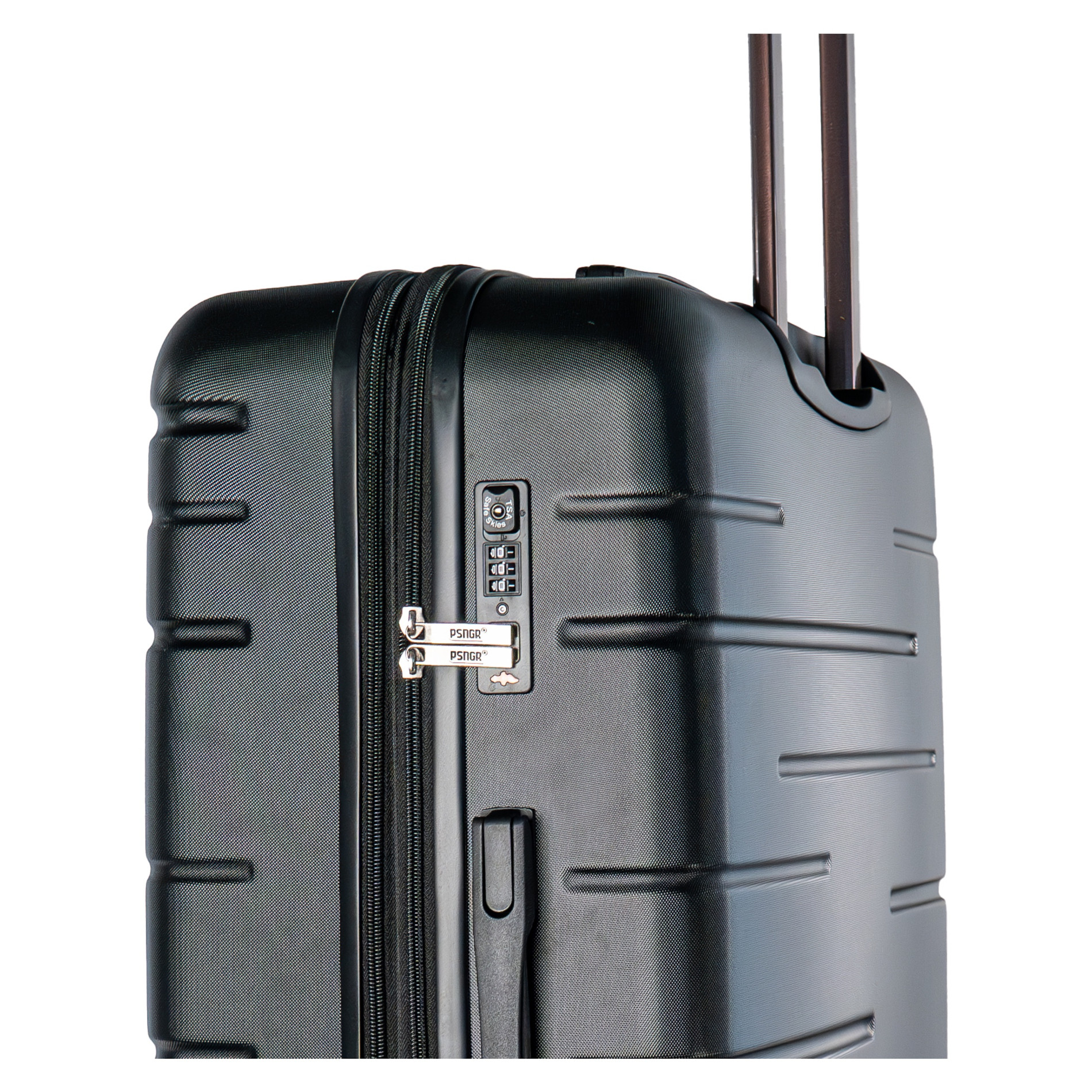 Stripes Kofferset 2-teilig (L,M) Erweiterbar - Black