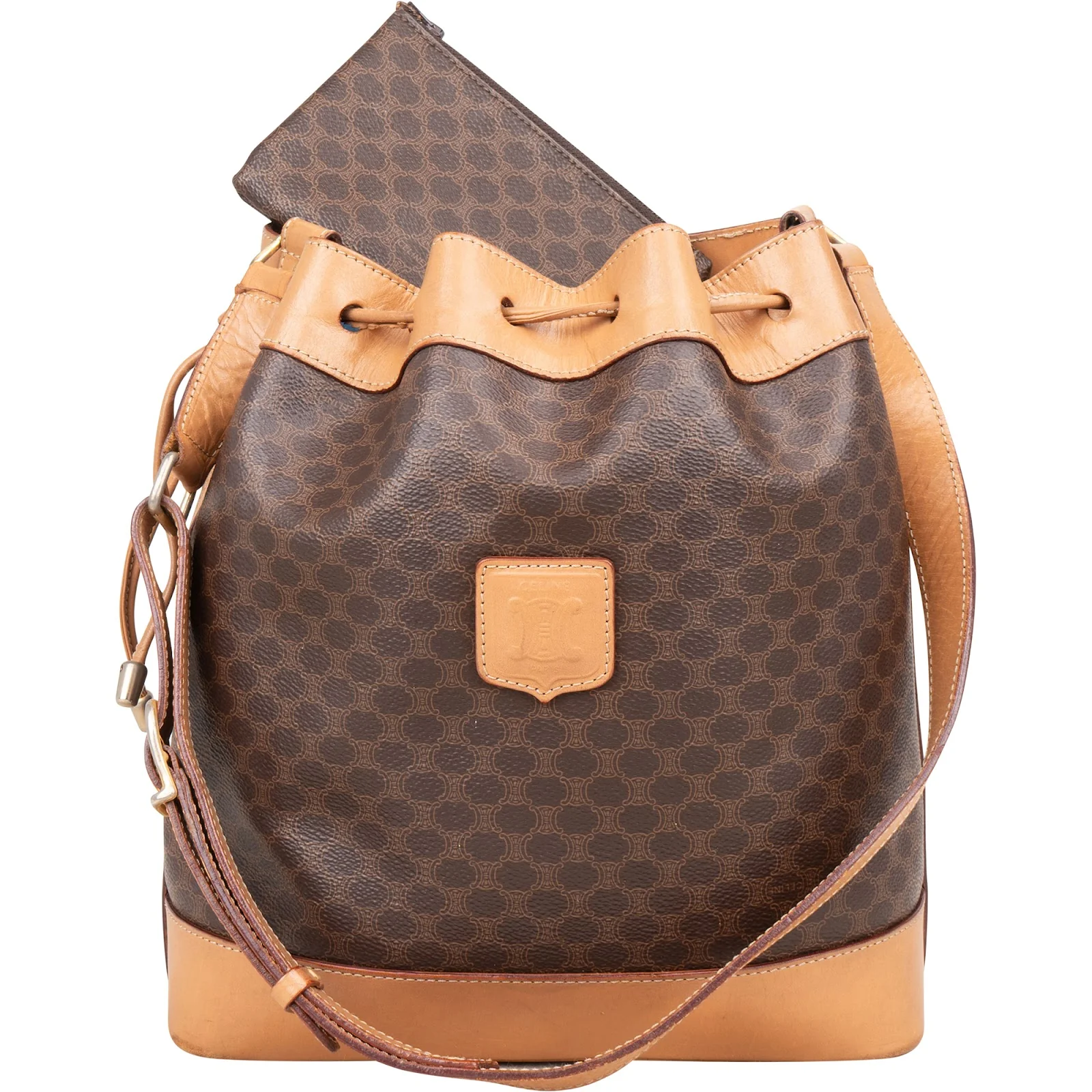 Celine Macadam Monogram Bucket Shoulder Bag