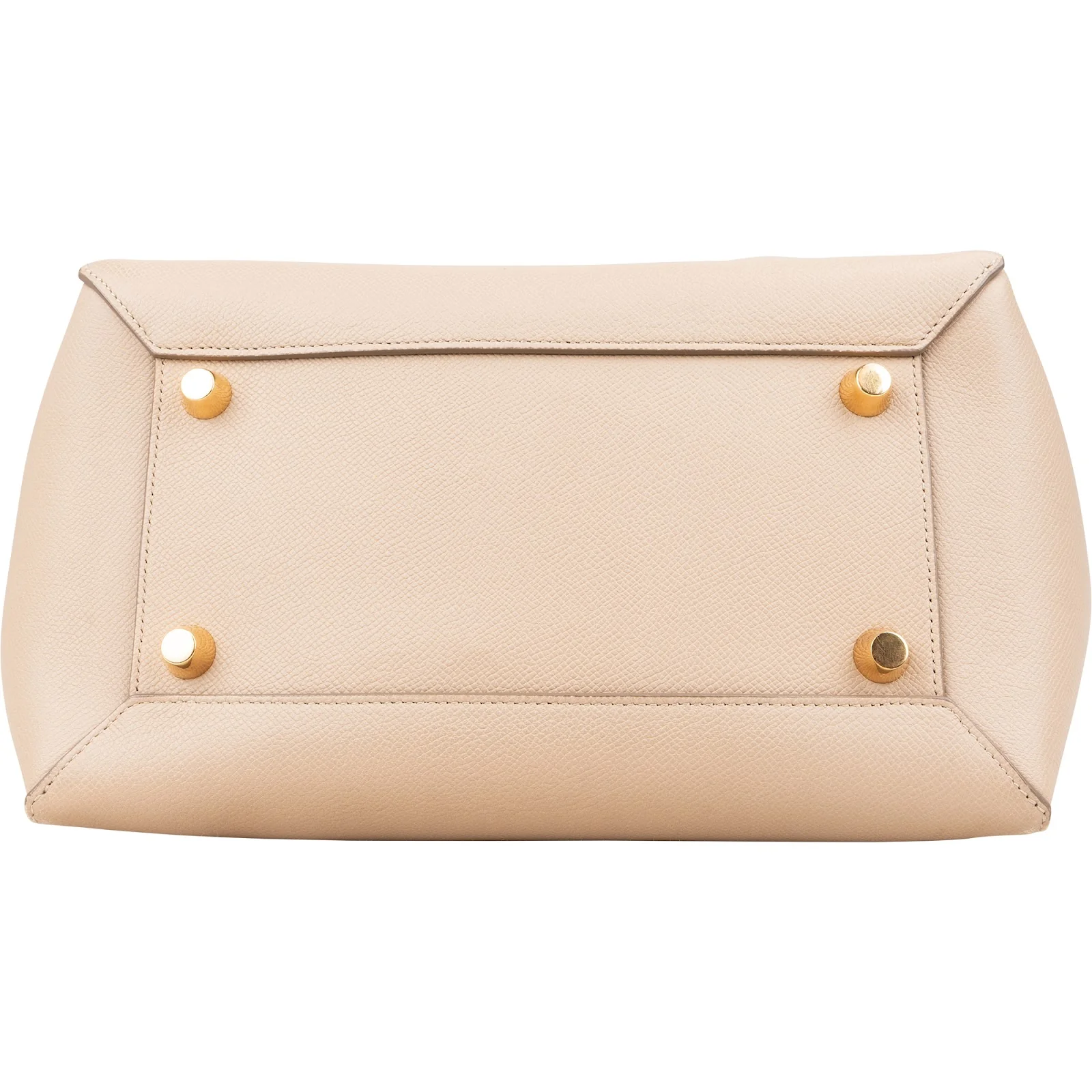 Celine Beige Leather Grained Calfskin Belt Handbag