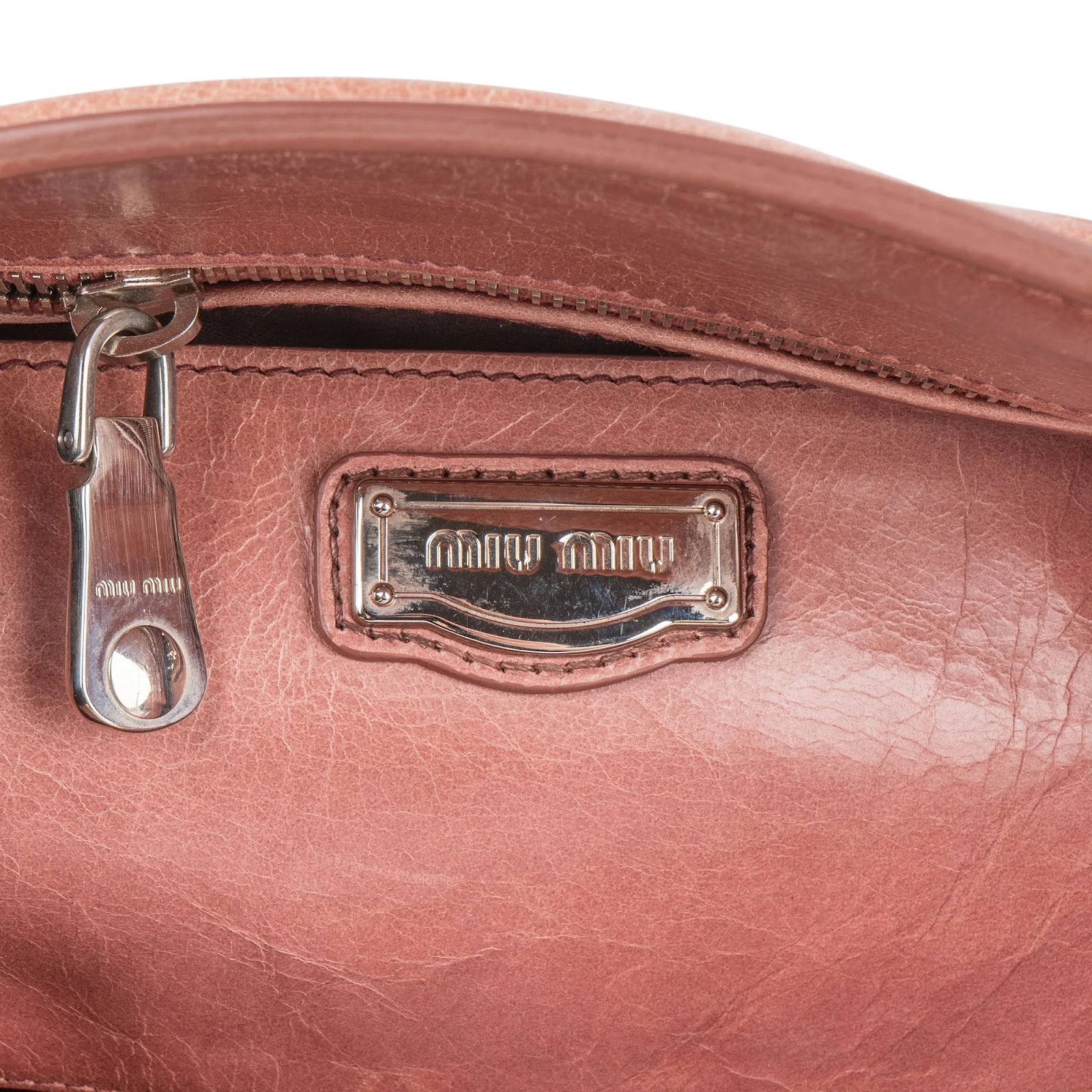 Miu Miu Vitello Lux leren handtas