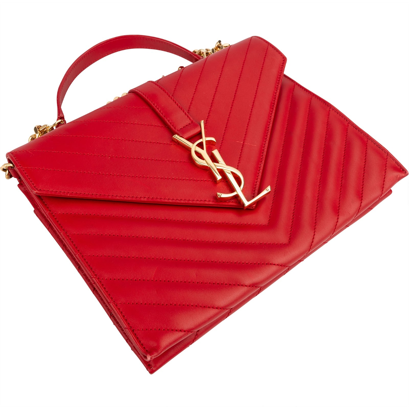 Yves Saint Laurent Quilted Calfskin Envelope Shoulder Bag
